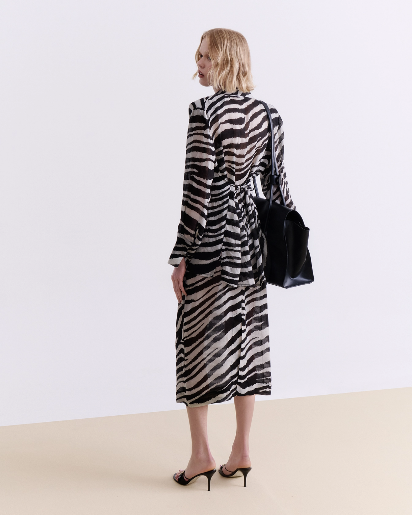 Picture of ZEBRA PRINT MIDI SKIRT