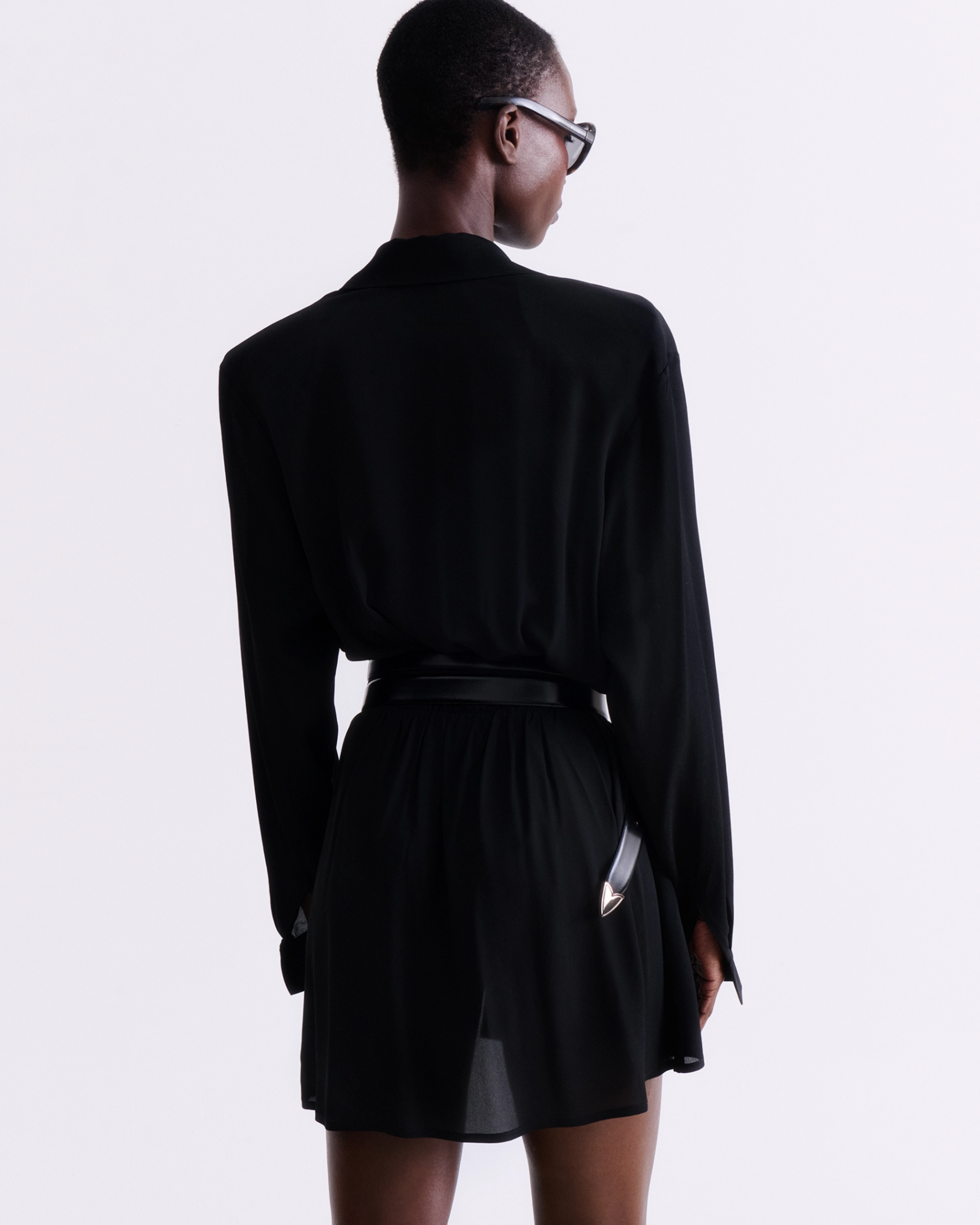 Picture of BLACK WRAP MINI DRESS