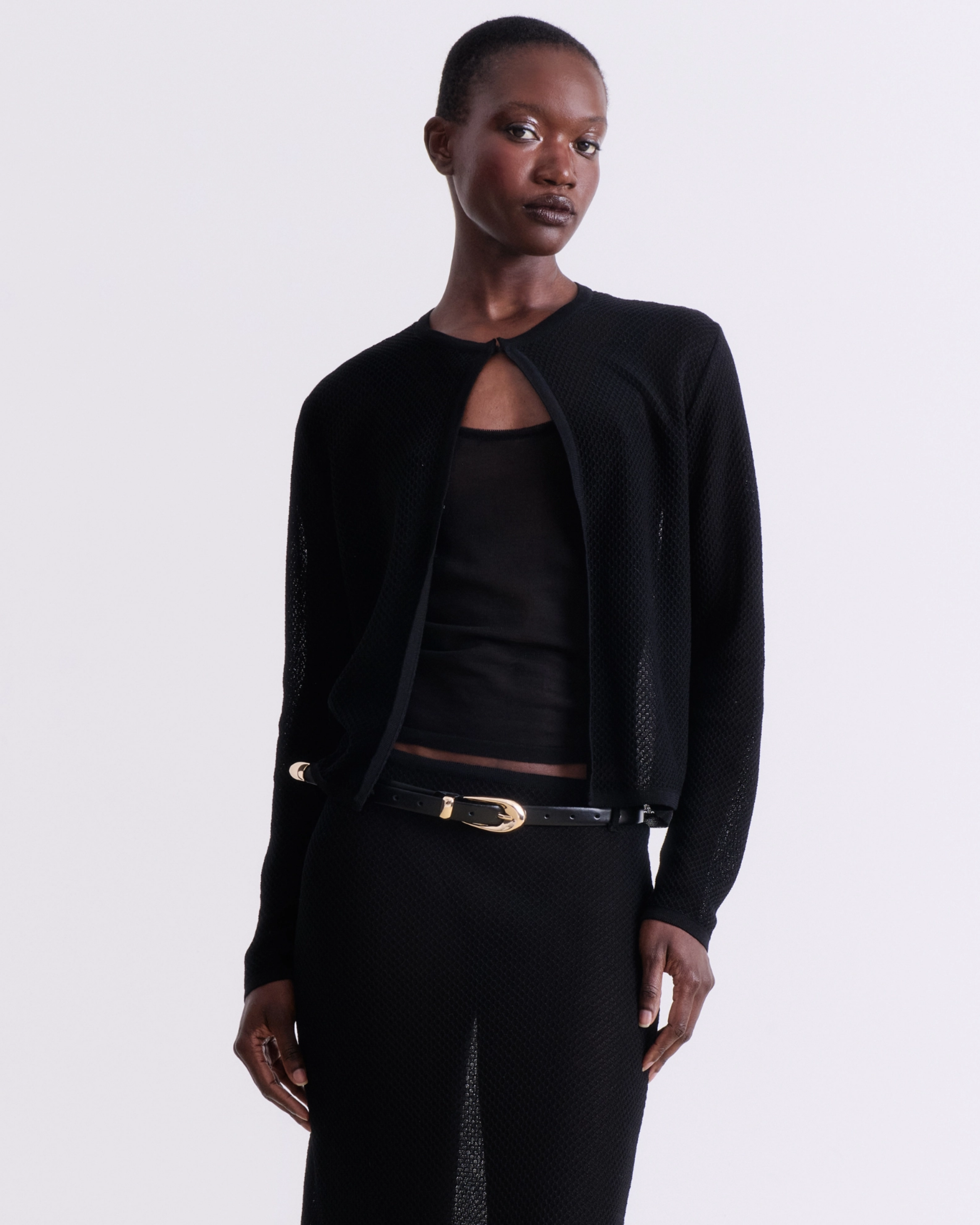 Picture of BLACK KNIT CARDIGAN