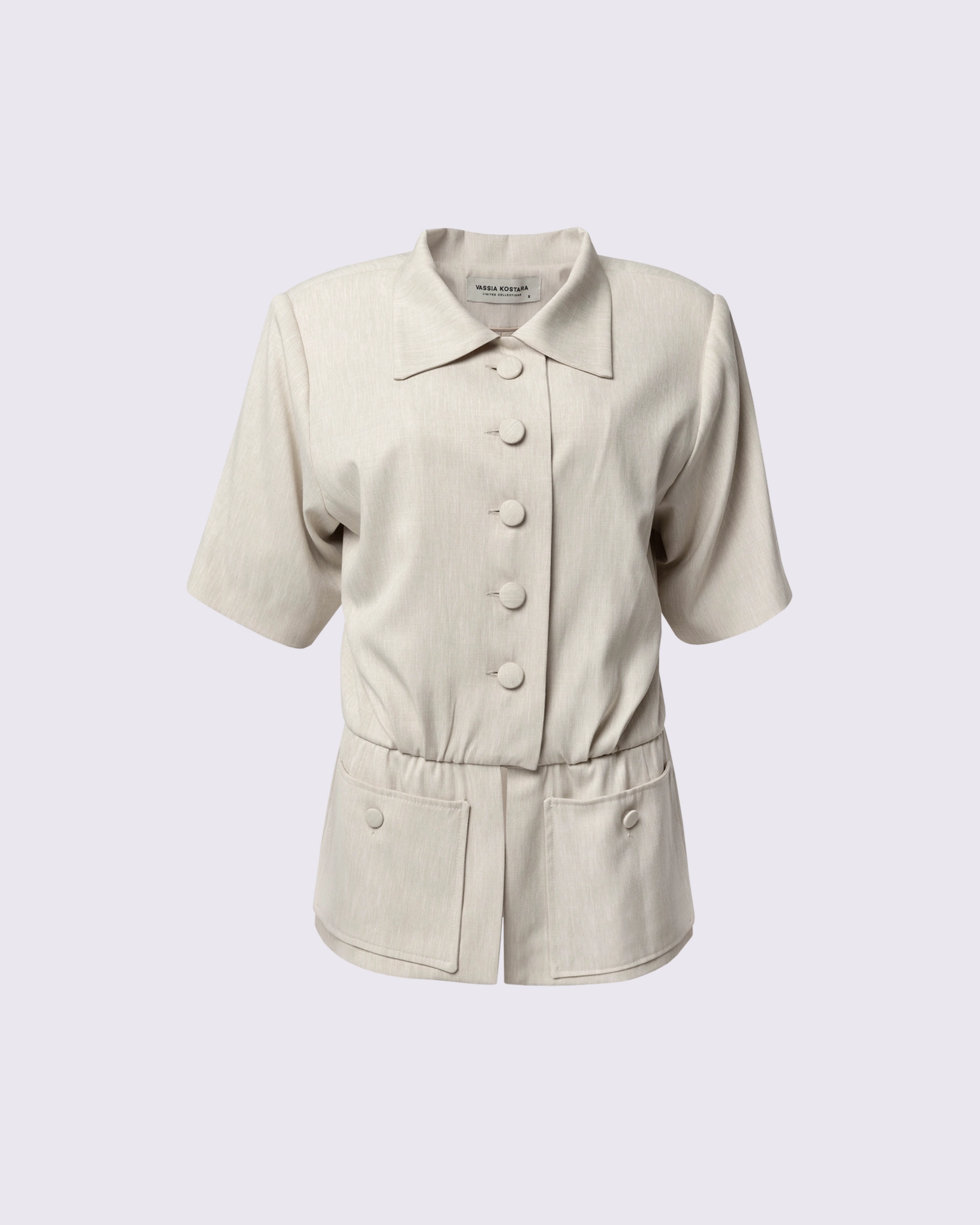 Picture of BEIGE SHORT-SLEEVE BLAZER