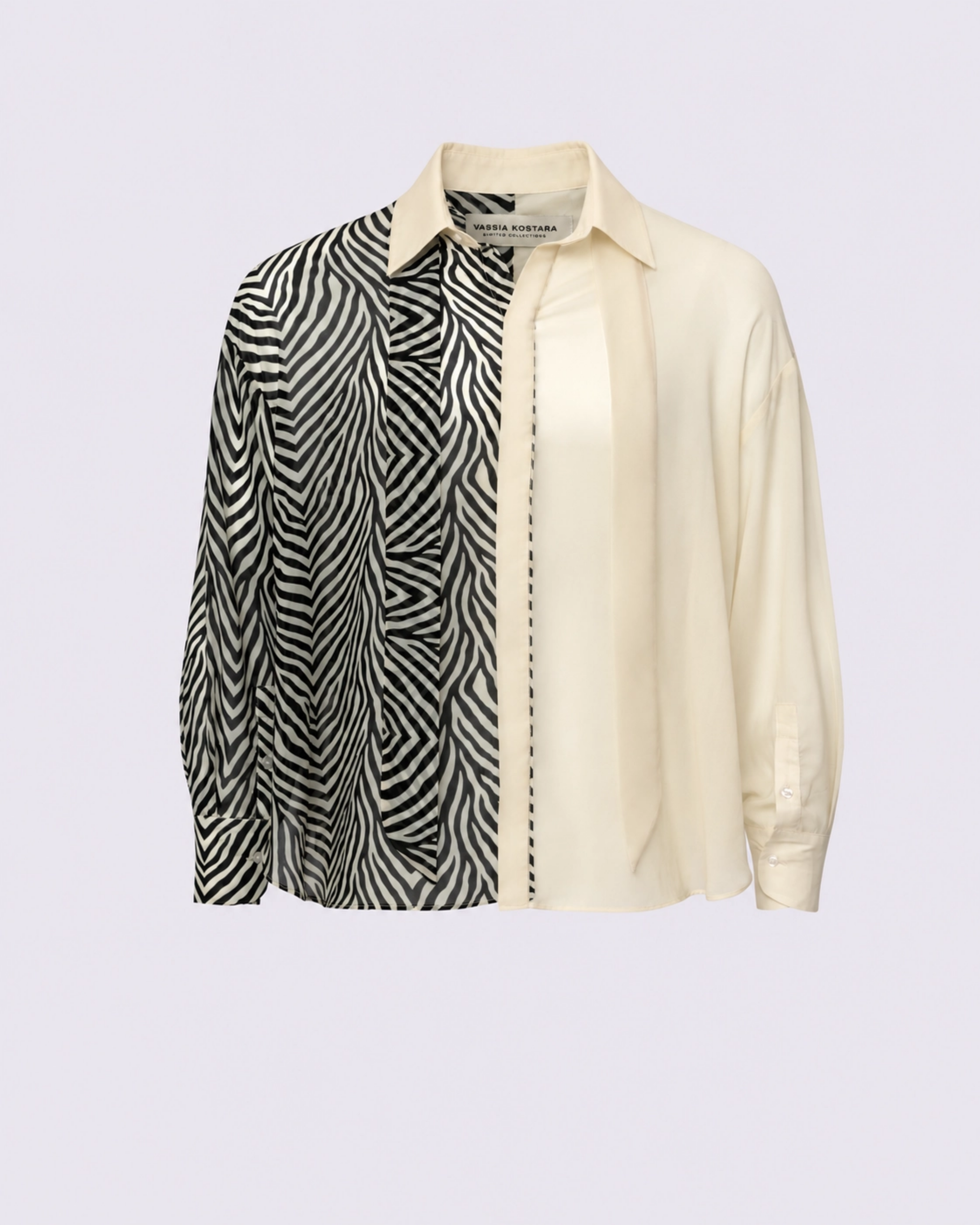 Picture of MEN'S TWO-TONE ZEBRA PRINT OS SHIRT