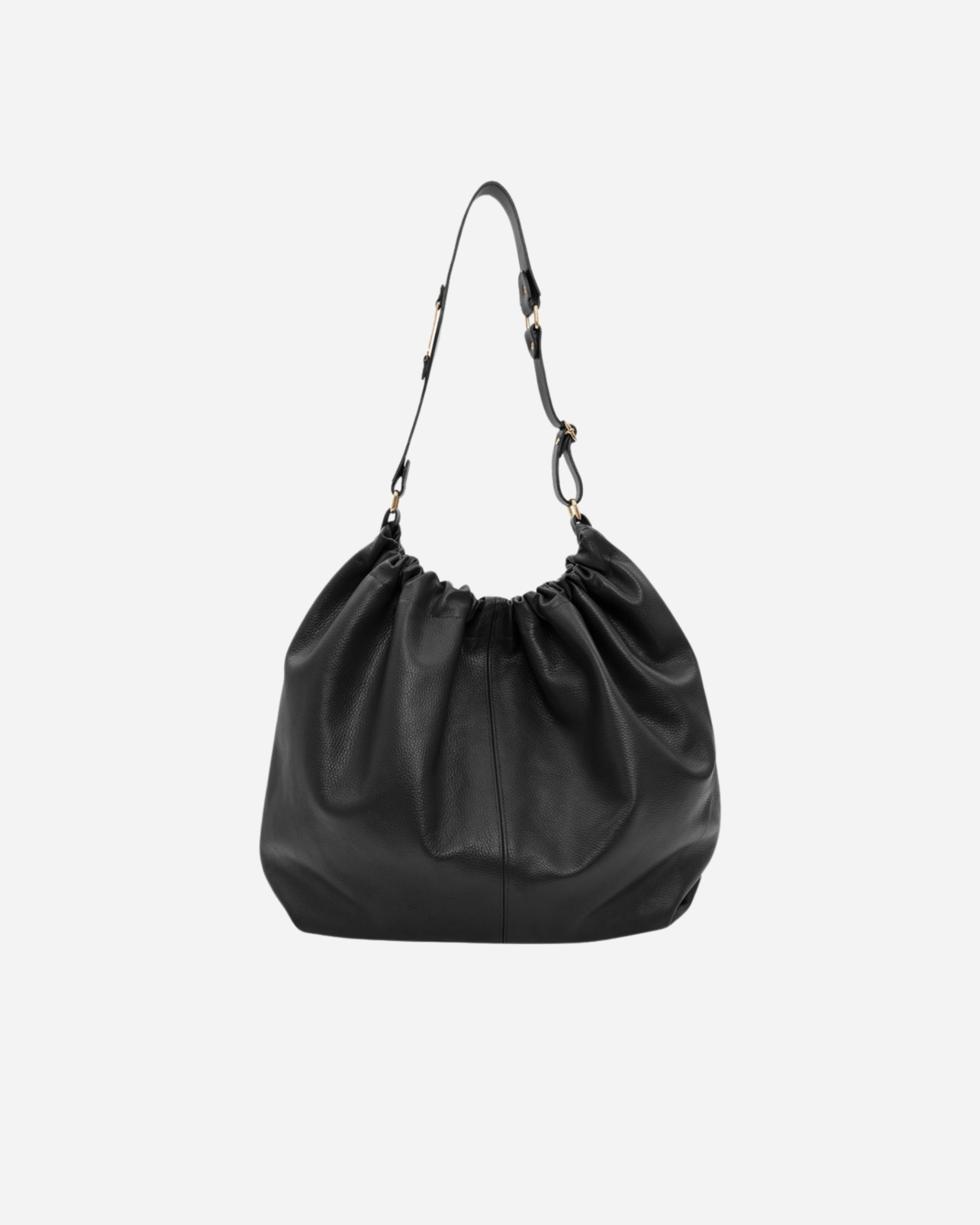 Picture of BLACK LEATHER SHOULDER BAG