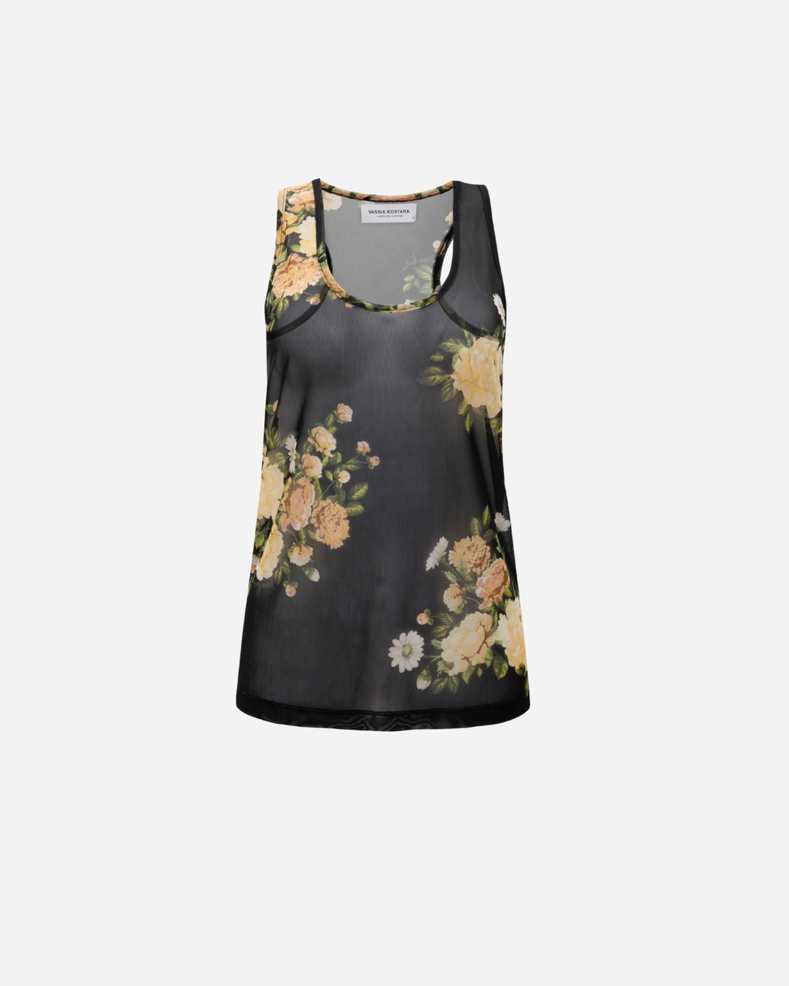Picture of Black Floral Tank Top