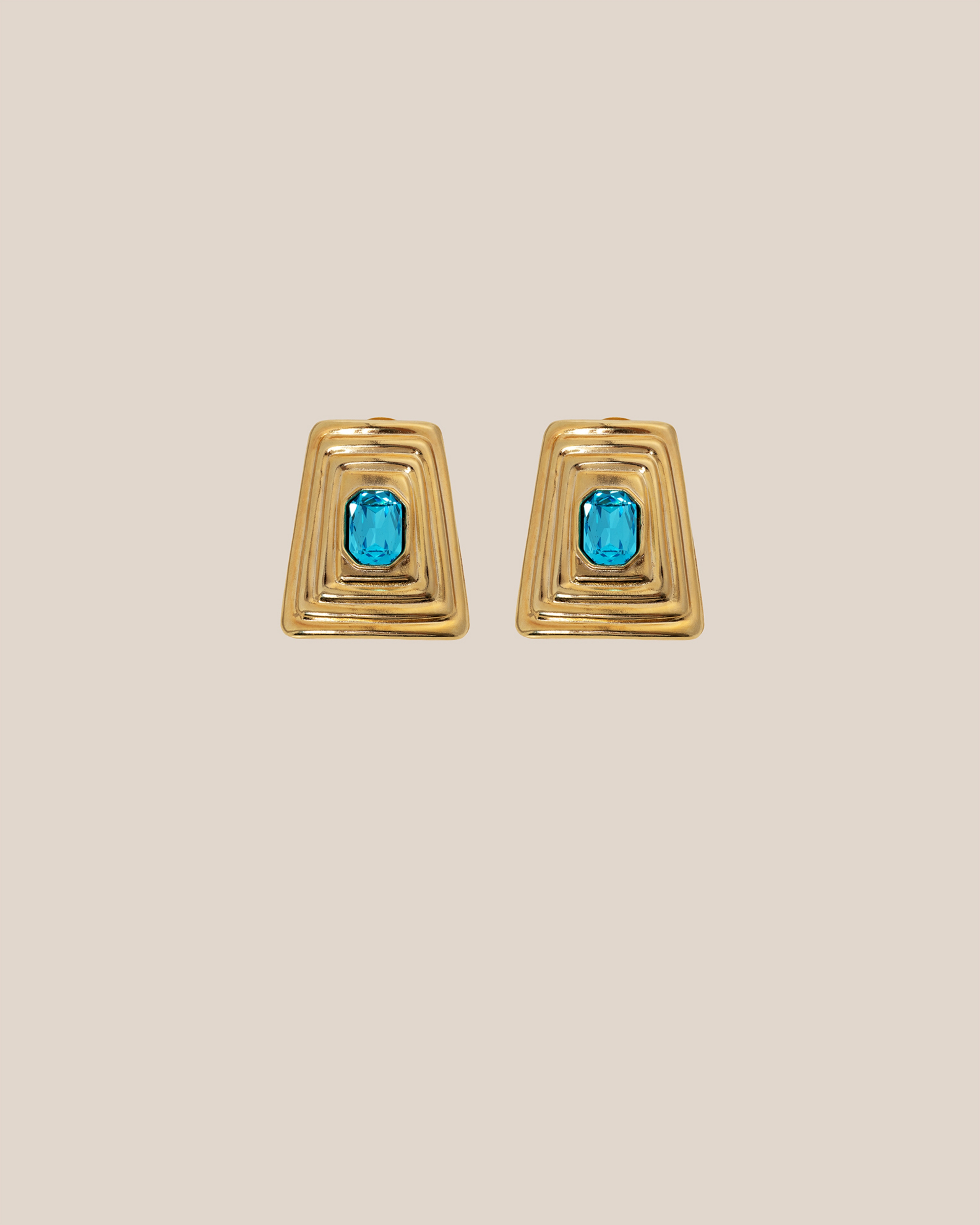 Picture of GOLDEN EARRINGS WITH BLUE STONE