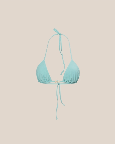 Picture of TURQUOISE TRIANGLE BIKINI TOP