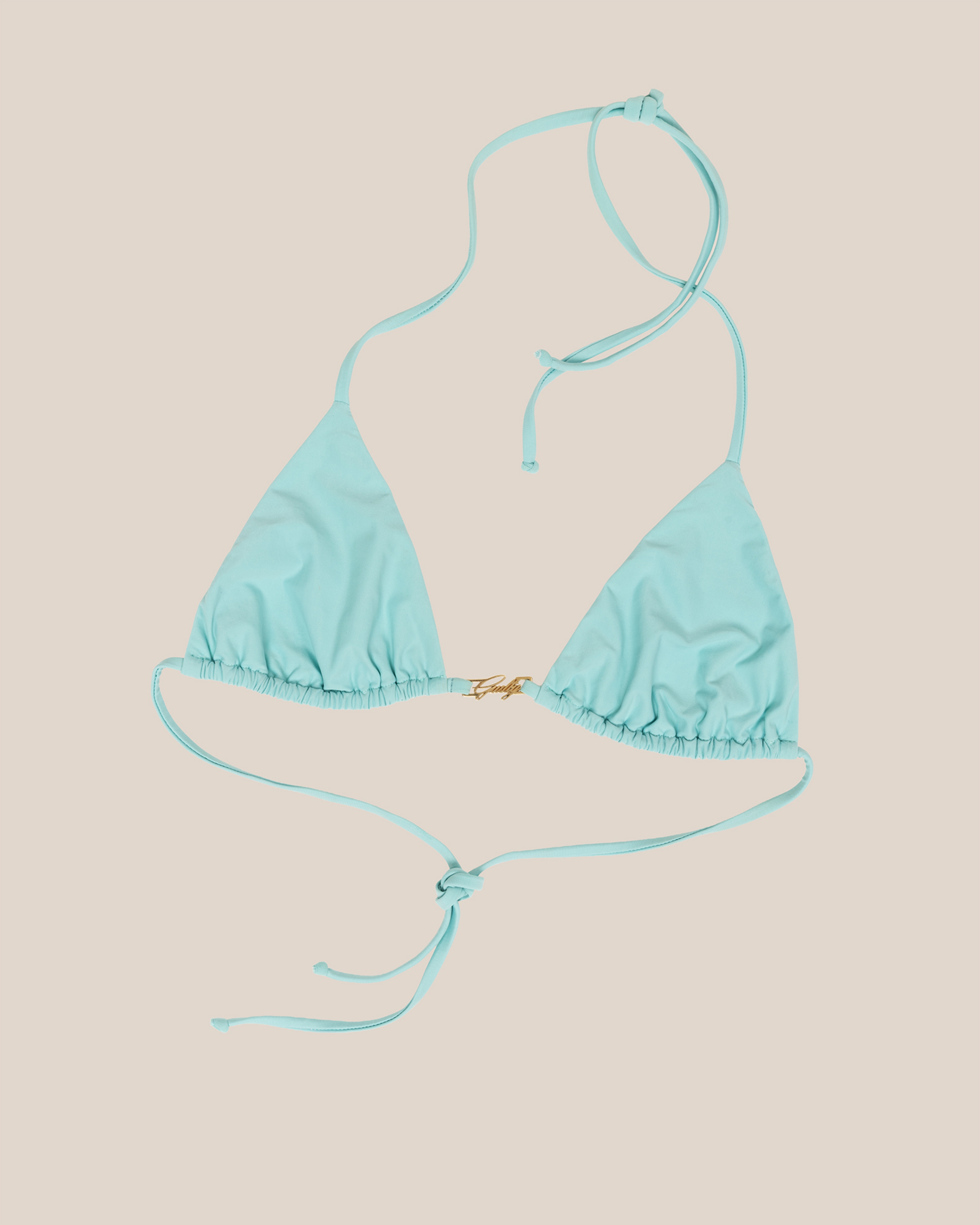 Picture of TURQUOISE TRIANGLE BIKINI TOP