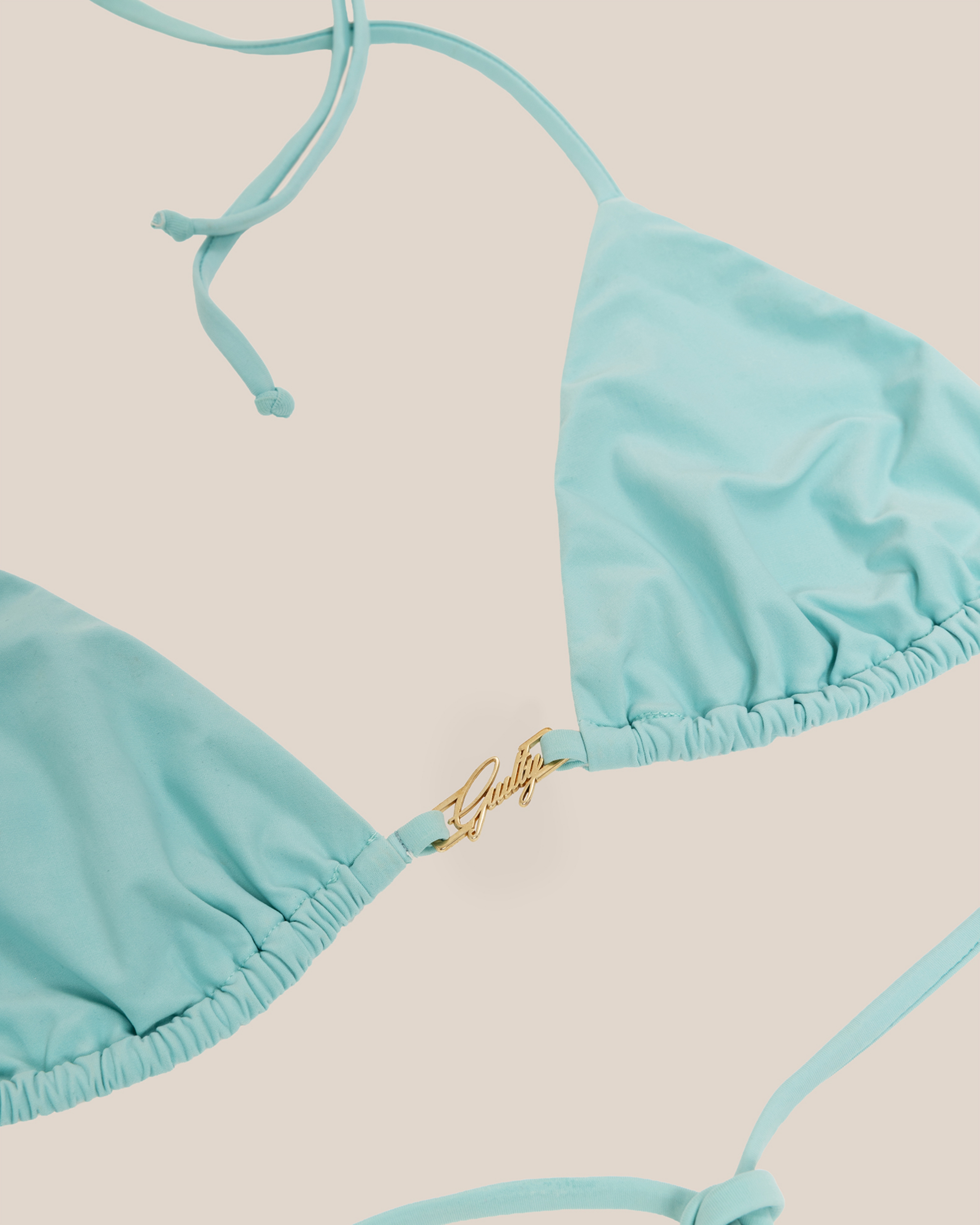 Picture of TURQUOISE TRIANGLE BIKINI TOP