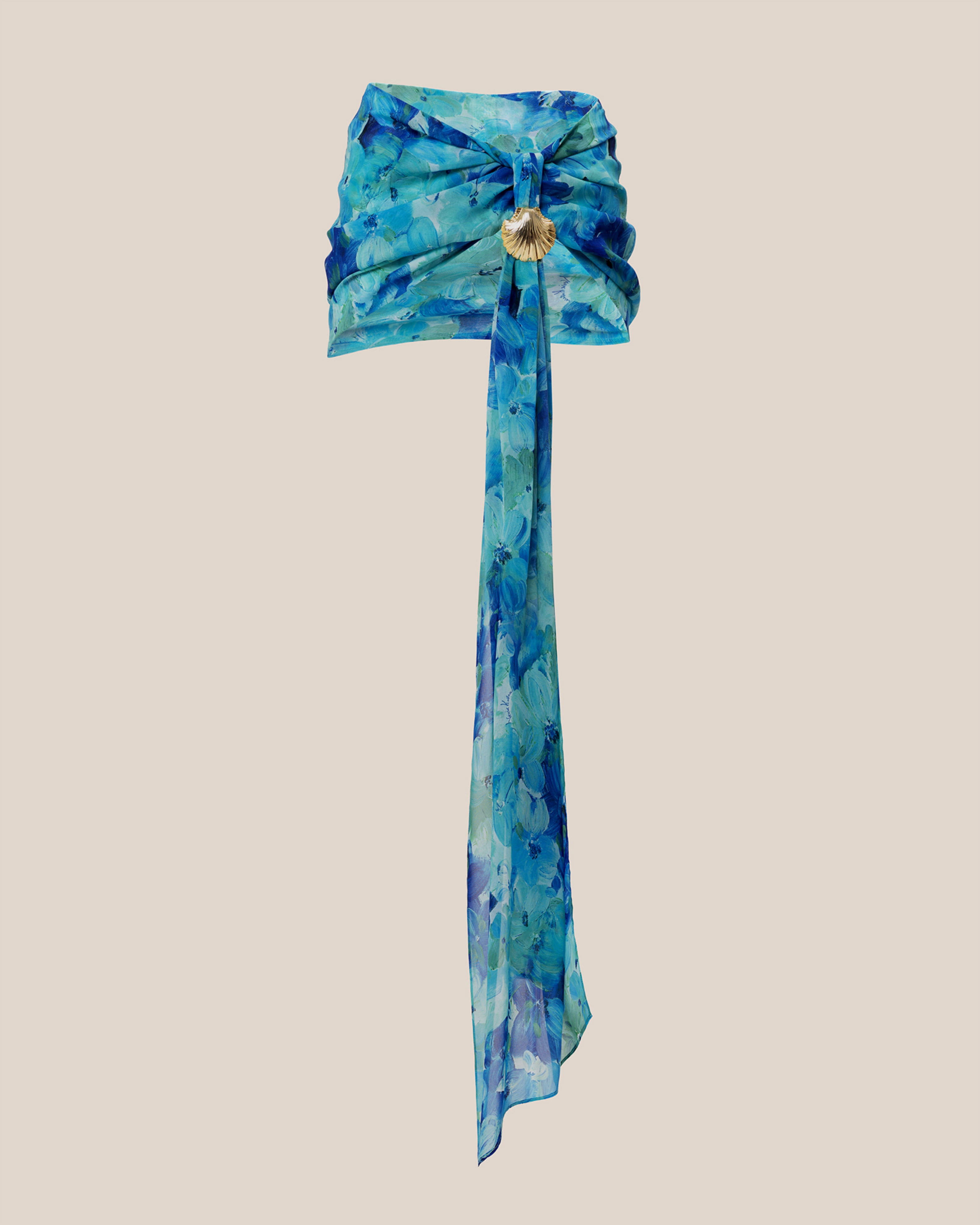 Picture of BLUE FLORAL MINI SKIRT
