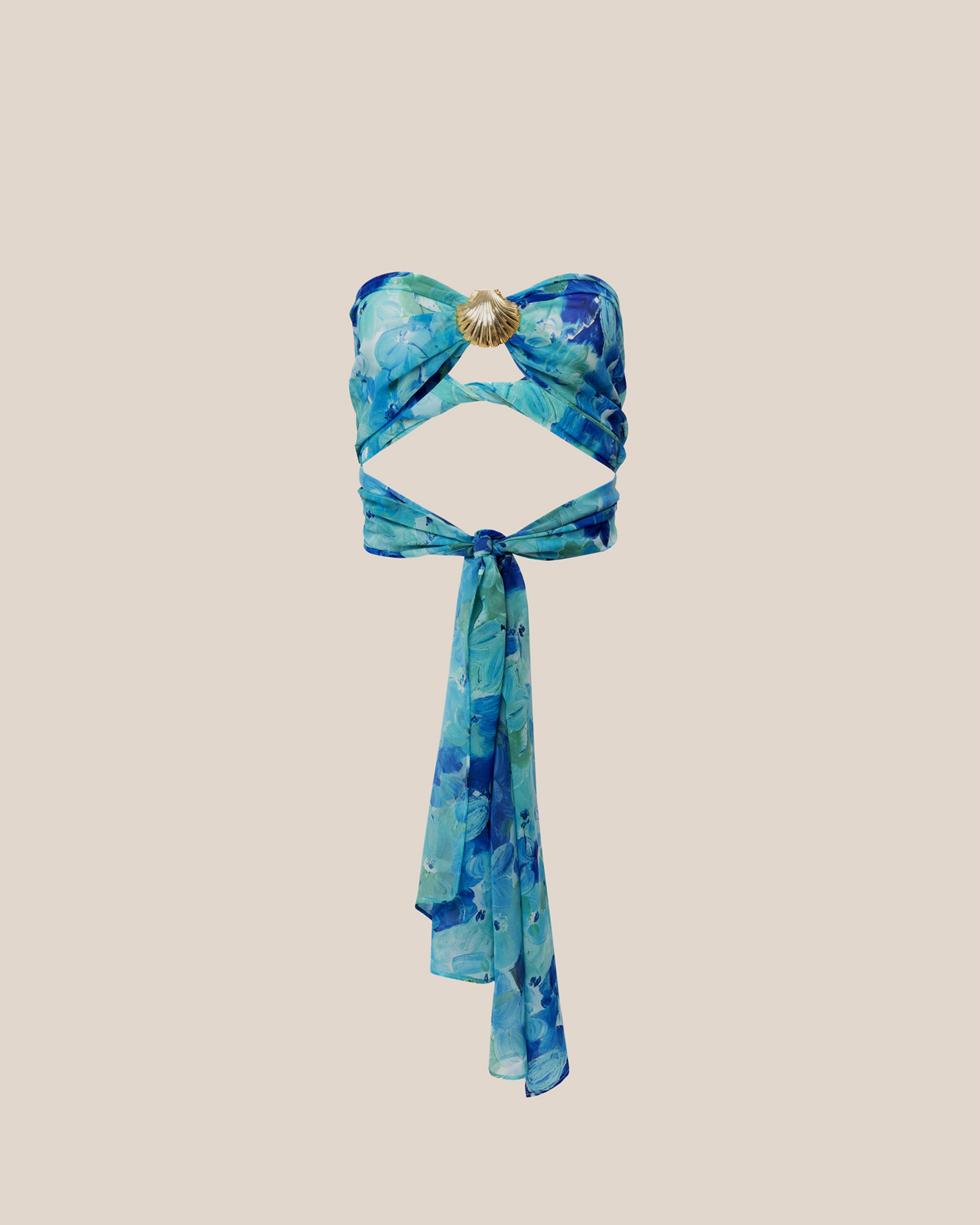 Picture of BLUE FLORAL MINI SKIRT