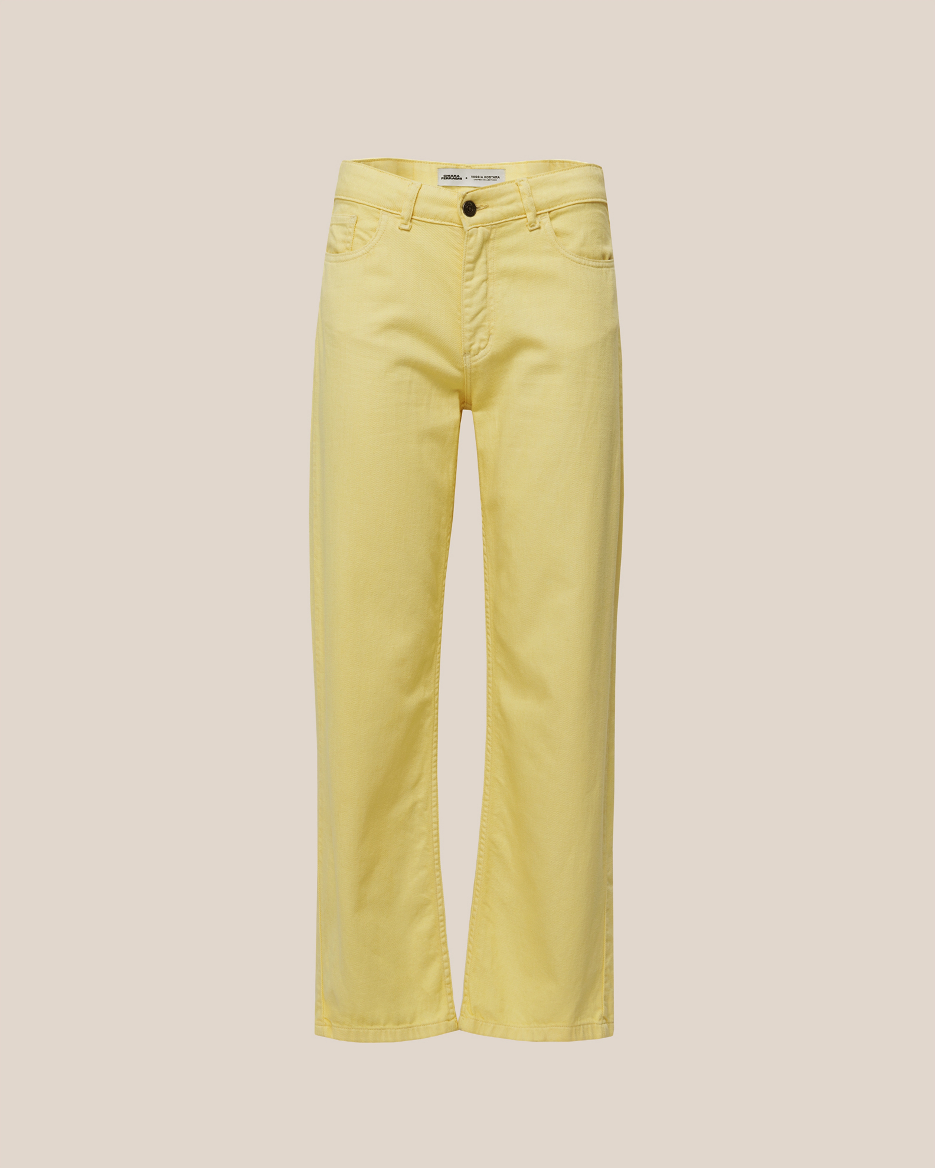 Picture of LEMON YELLOW MID-RISE JEANS