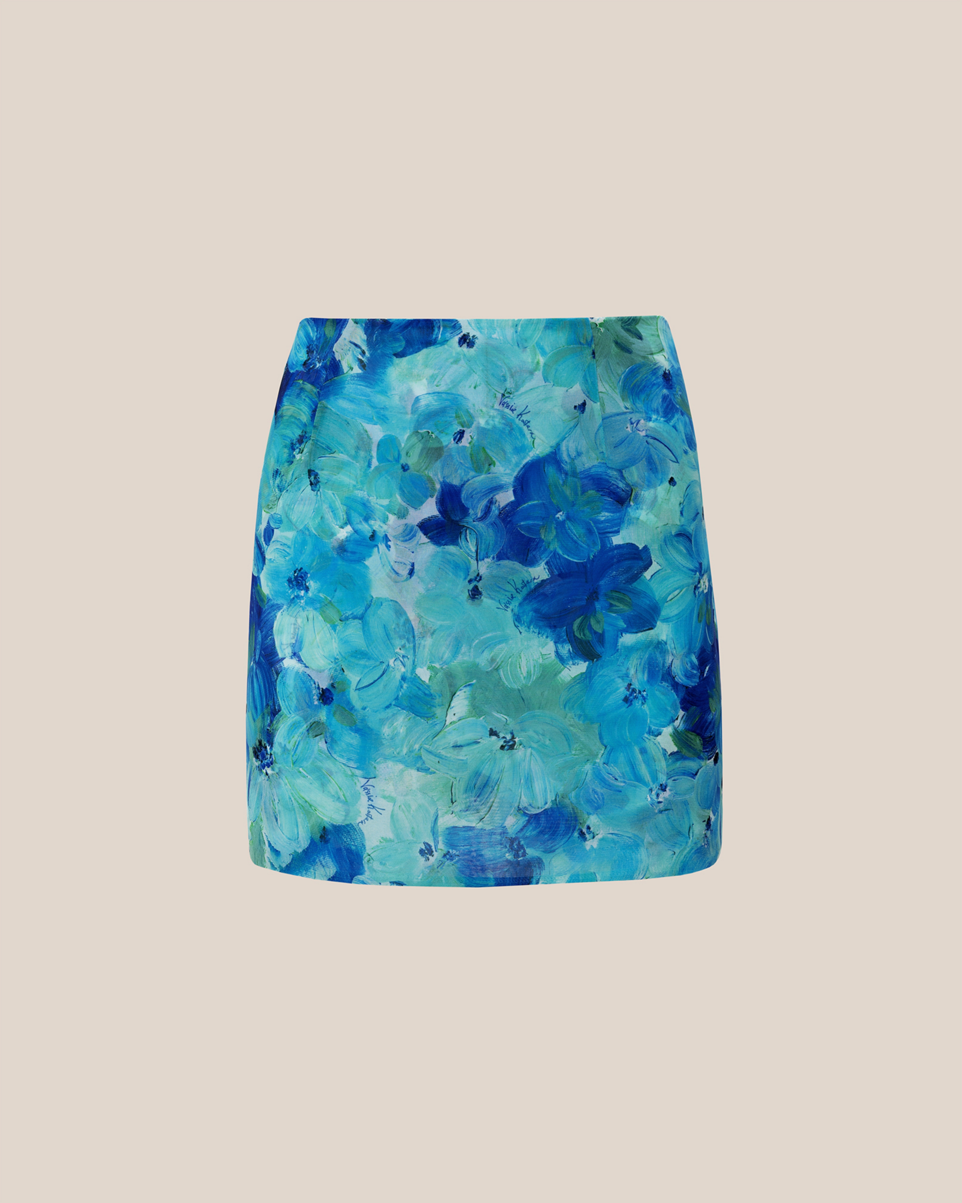 Picture of BLUE FLORAL MINI SKIRT