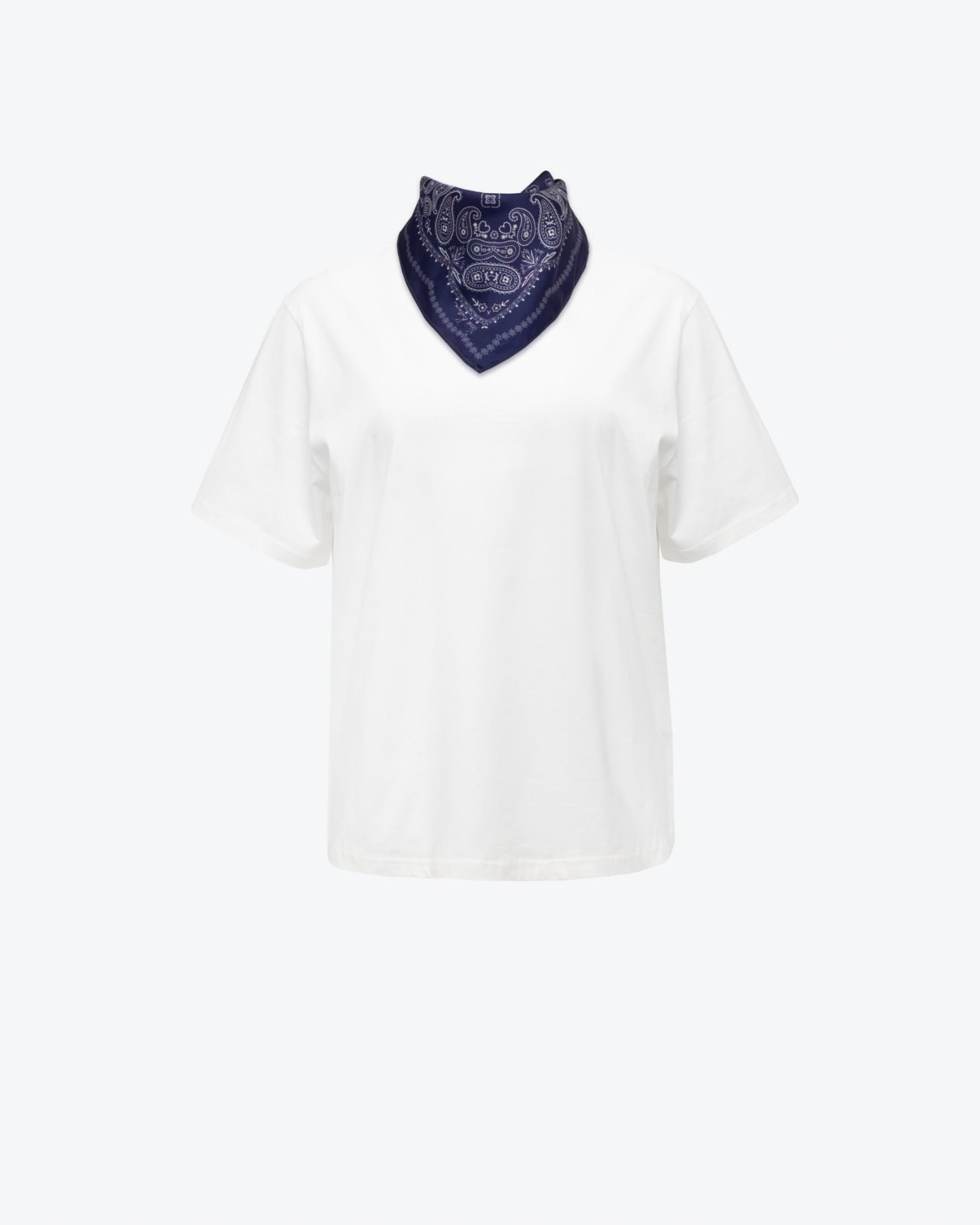 Picture of WHITE T-SHIRT WITH BLUE BANDANA