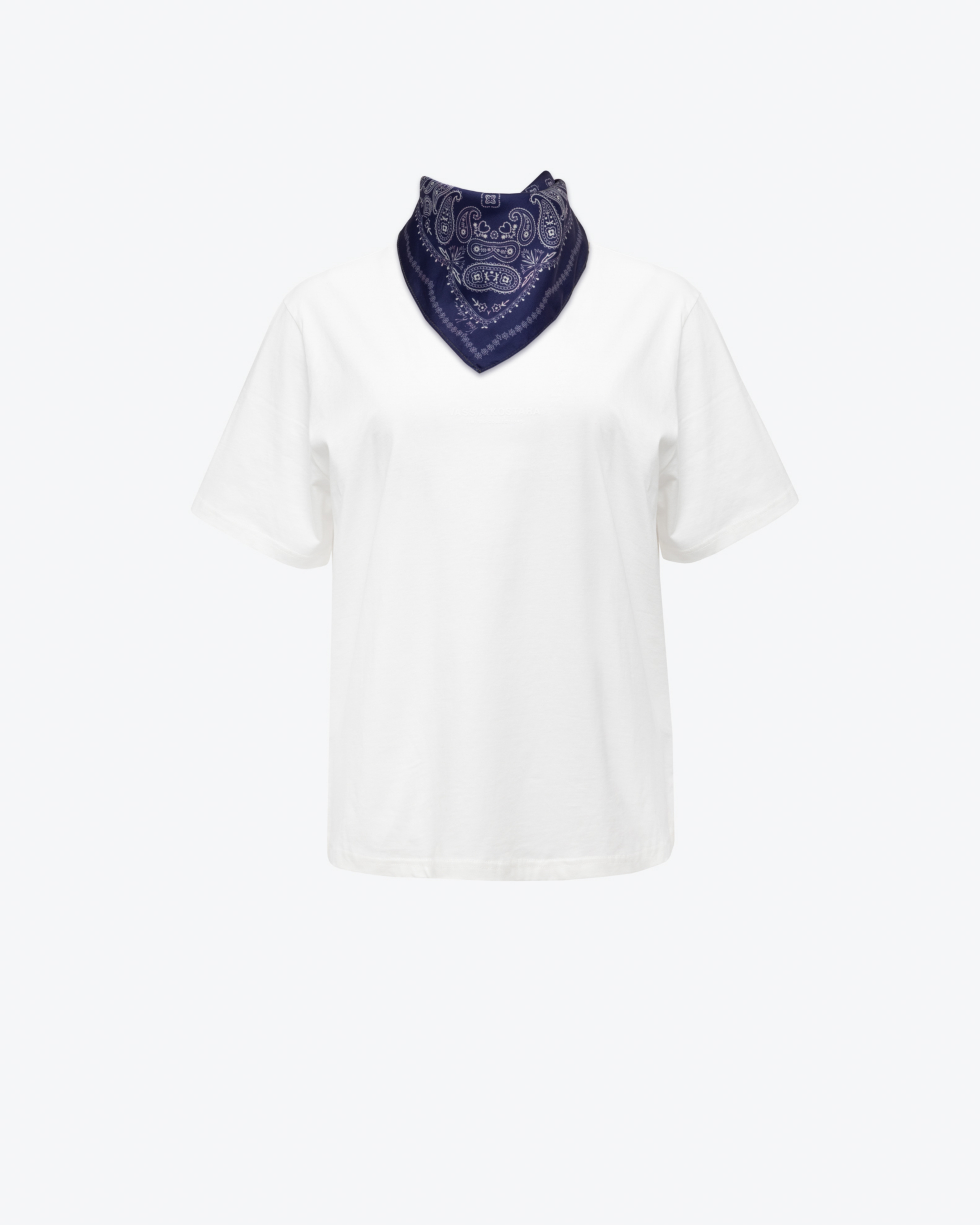 Picture of WHITE T-SHIRT WITH BLUE BANDANA