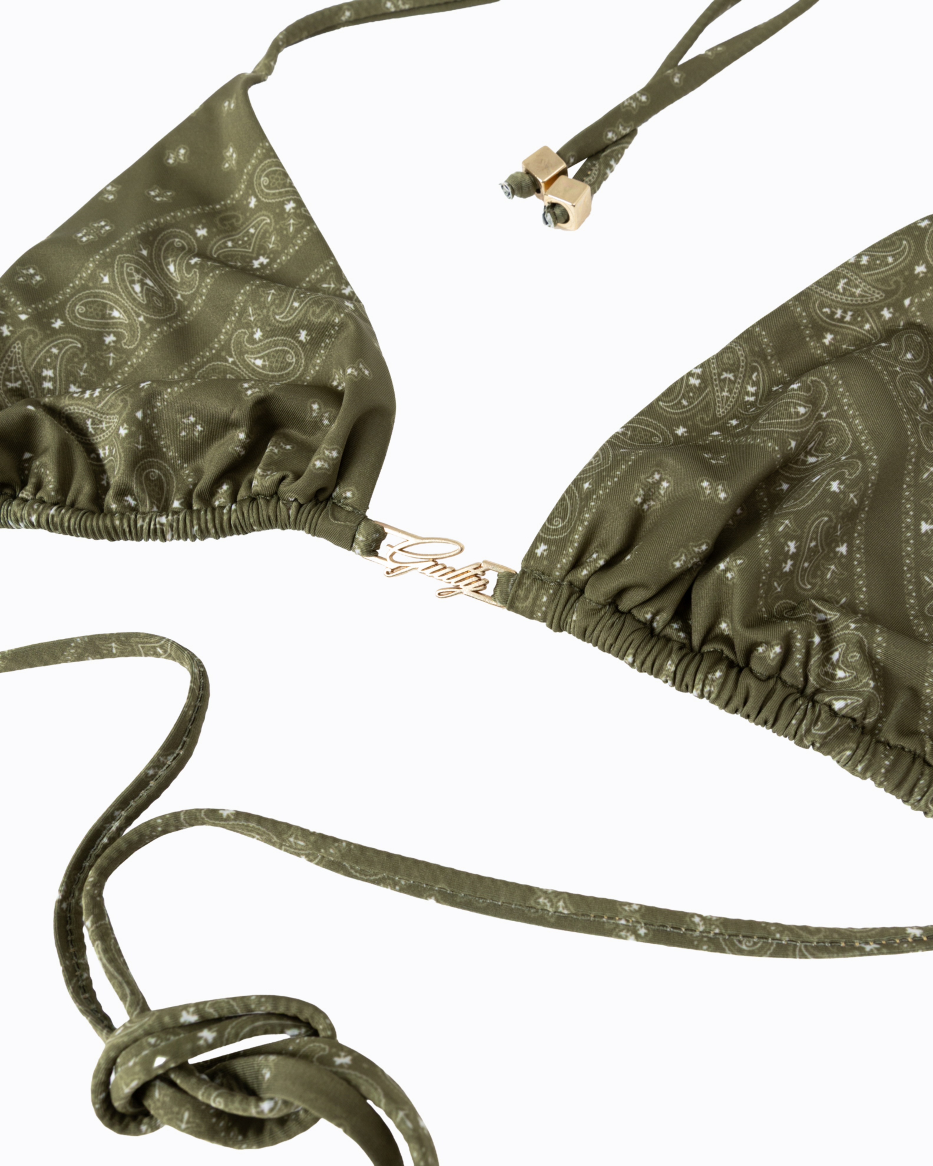 Picture of OLIVE TRIANGLE BIKINI TOP