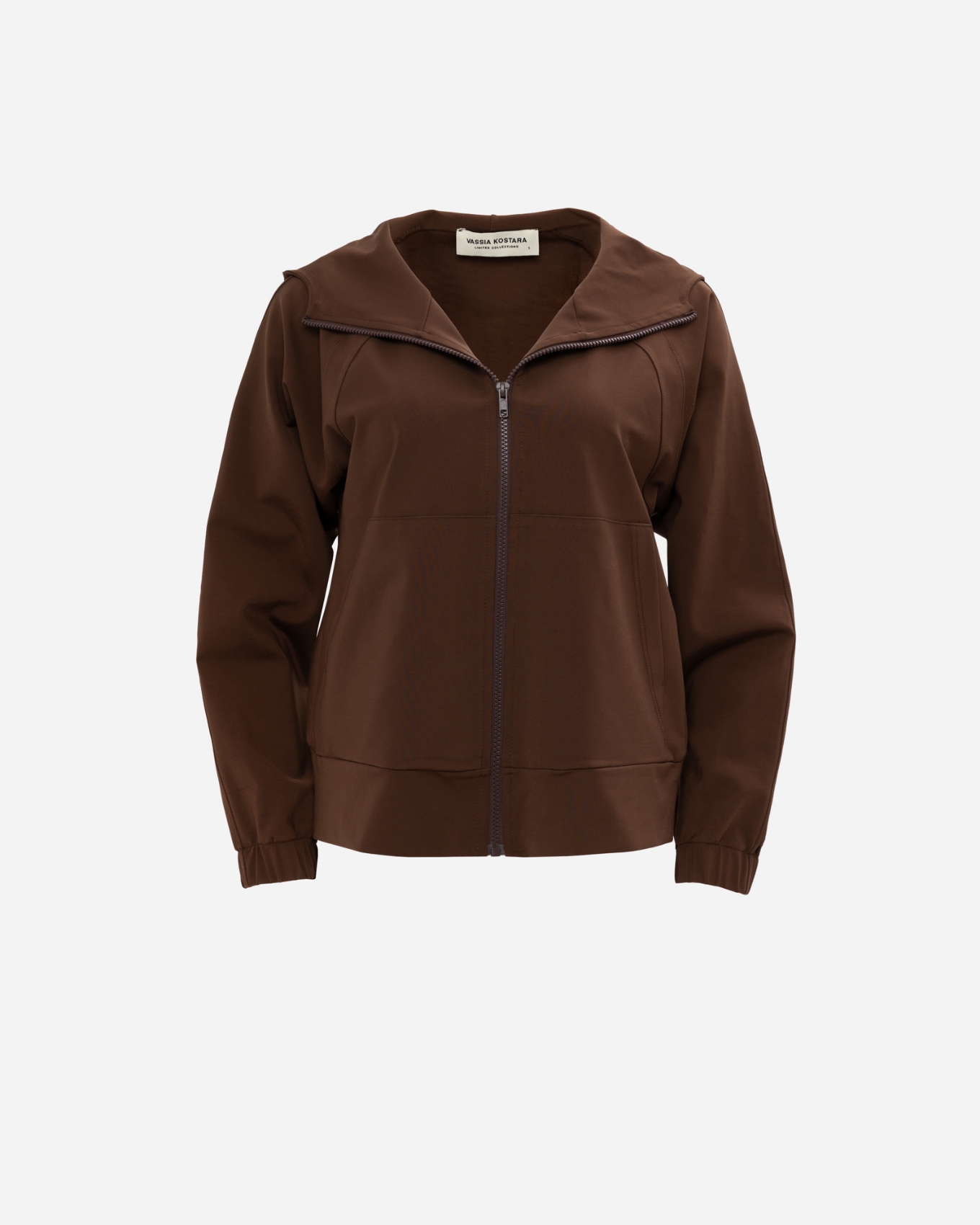 Picture of BROWN HOODED SPORTS JACKET