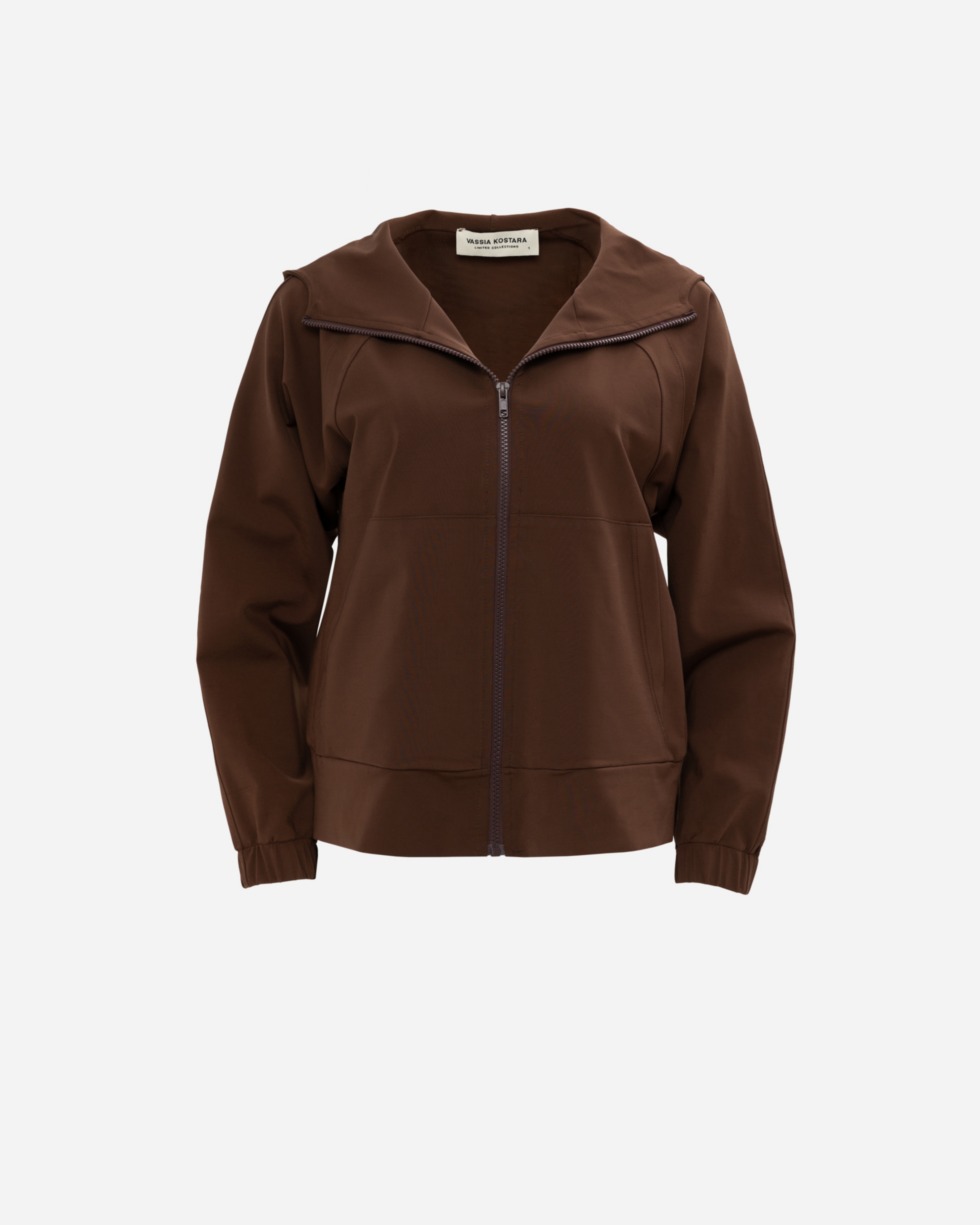Picture of BROWN HOODED SPORTS JACKET
