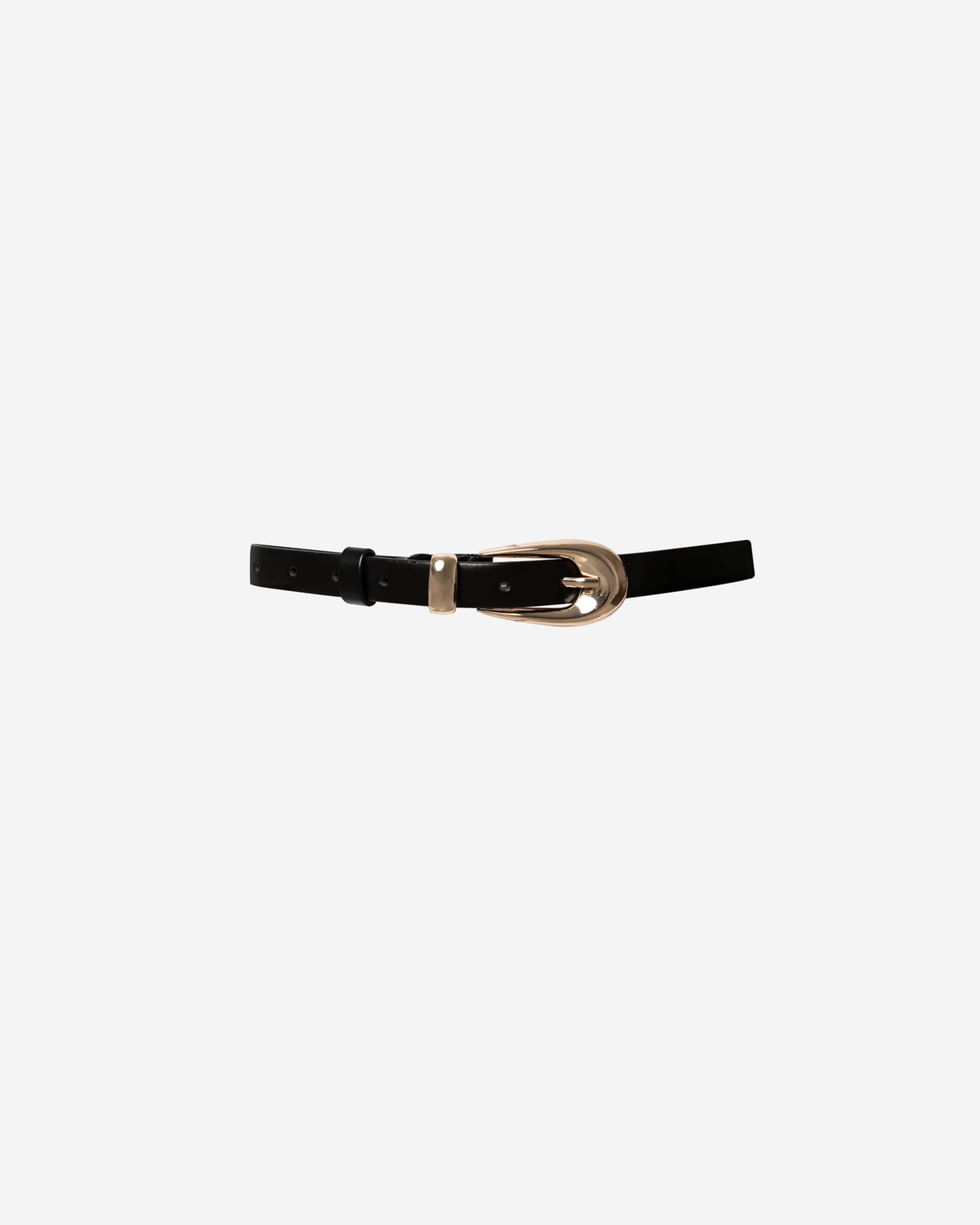 Picture of SLIM LEATHER BELT WITH GOLDEN BUCKLE
