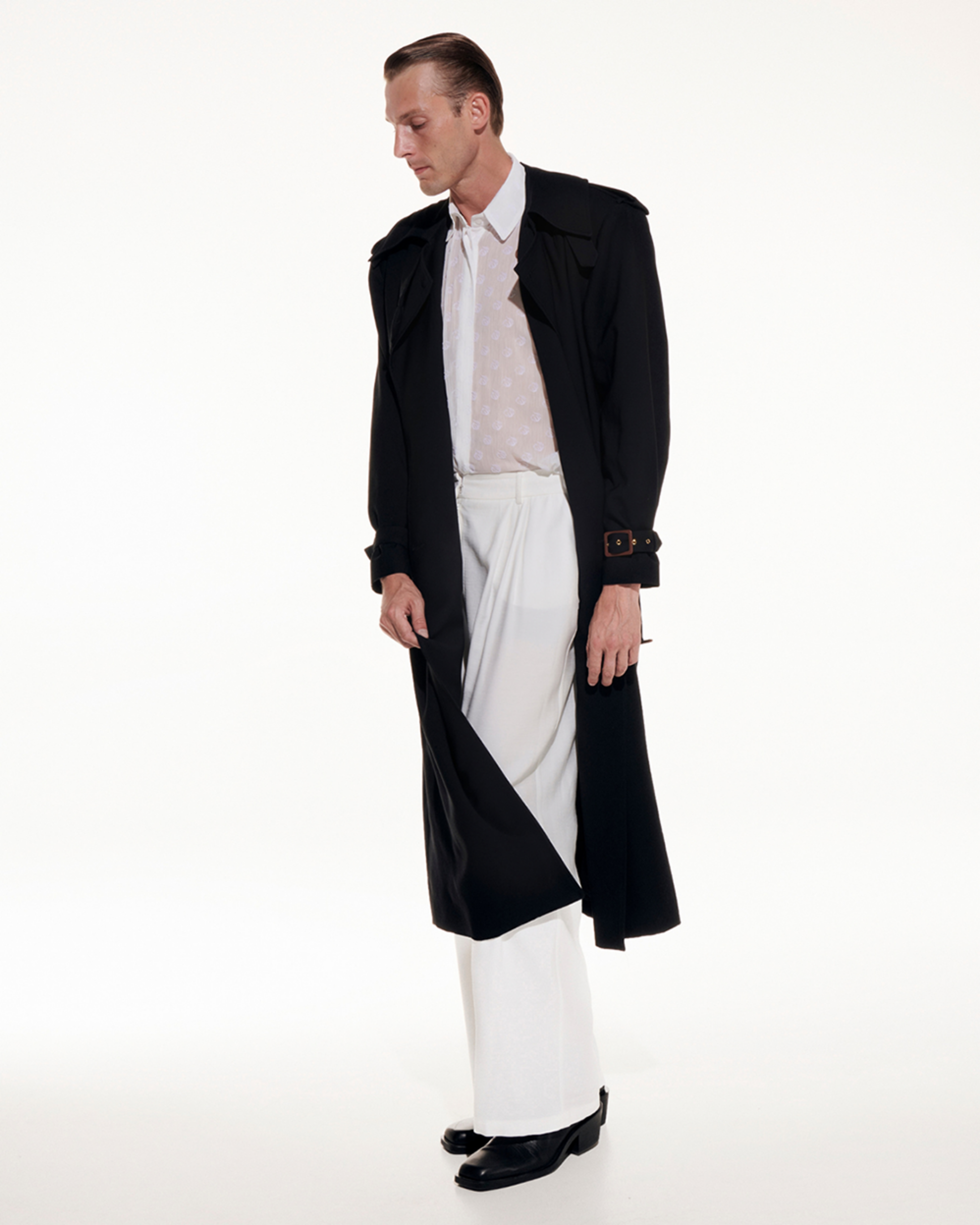Picture of MEN'S BLACK TRENCH COAT