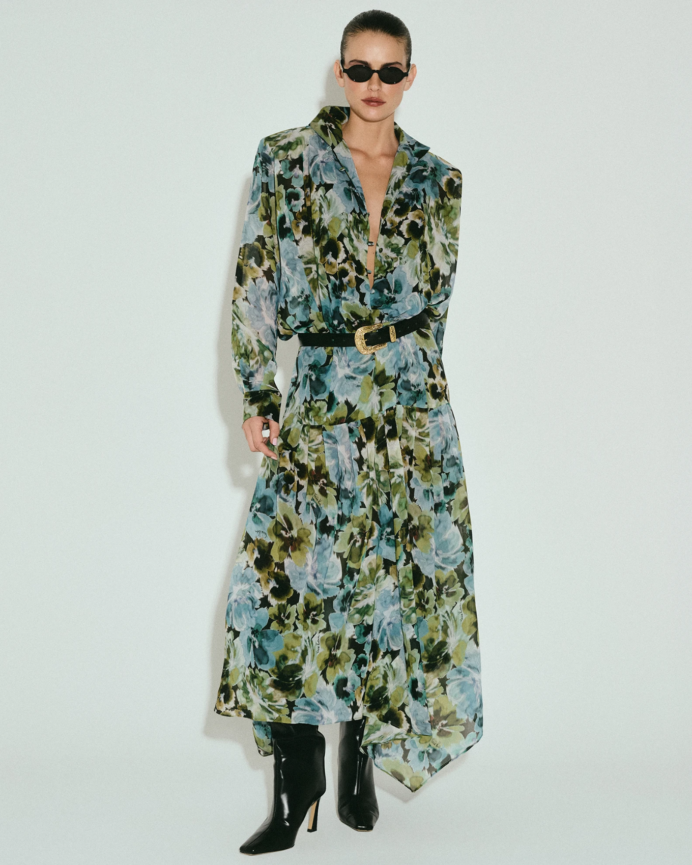 Picture of OCTOBER BLOOM ASYMMETRICAL DRESS