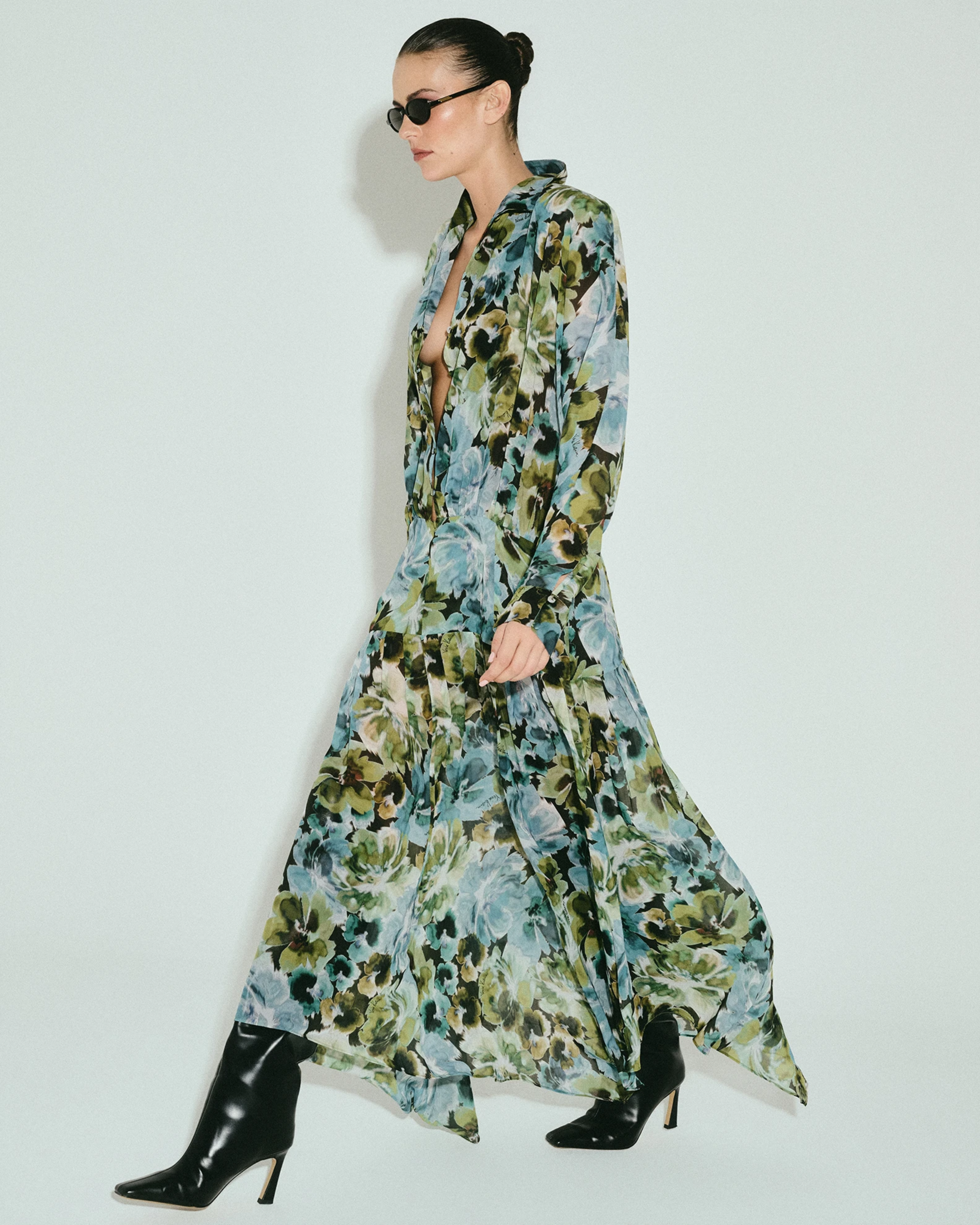 Picture of OCTOBER BLOOM ASYMMETRICAL DRESS