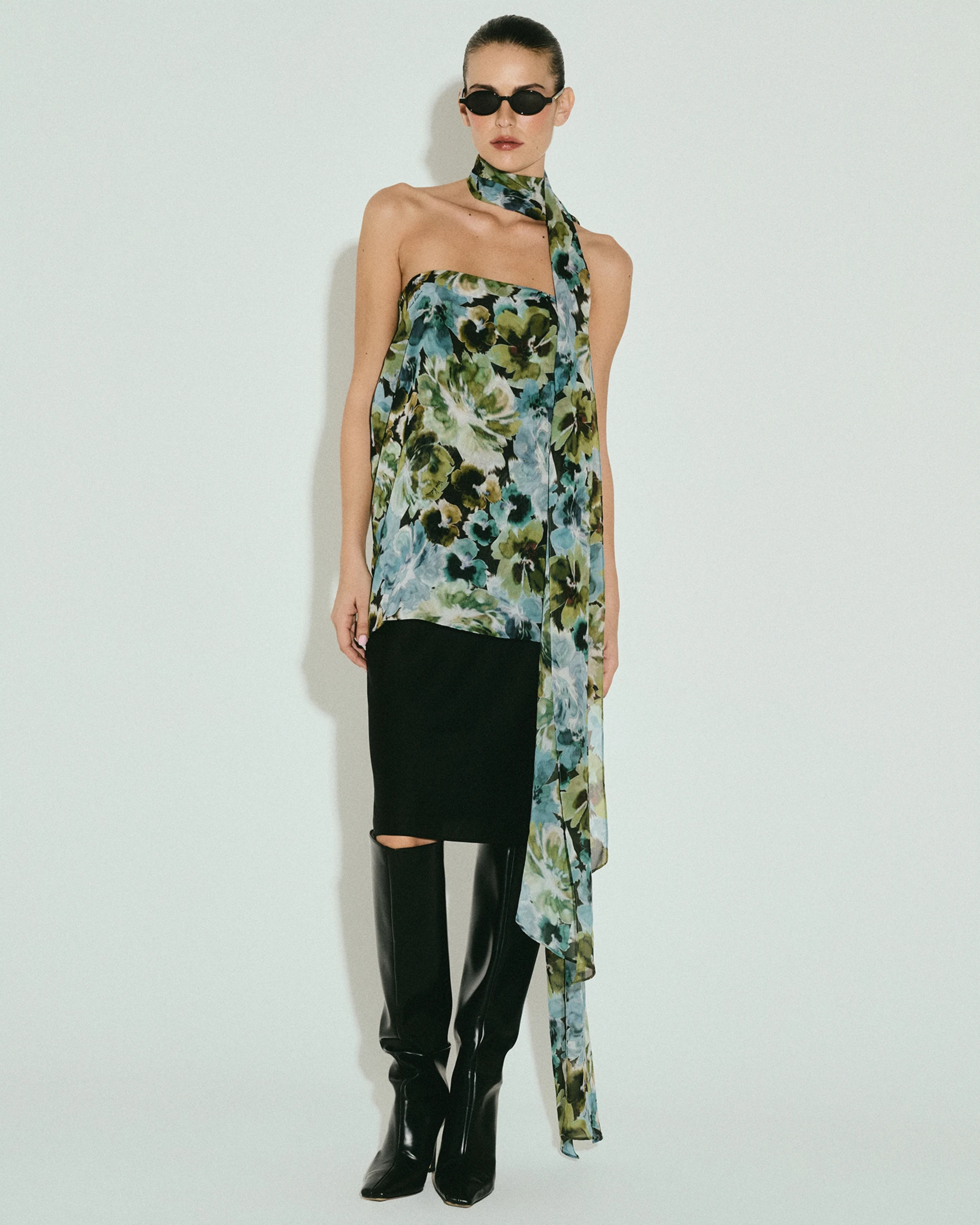 Picture of LAYERED FLORAL SKIRT SET