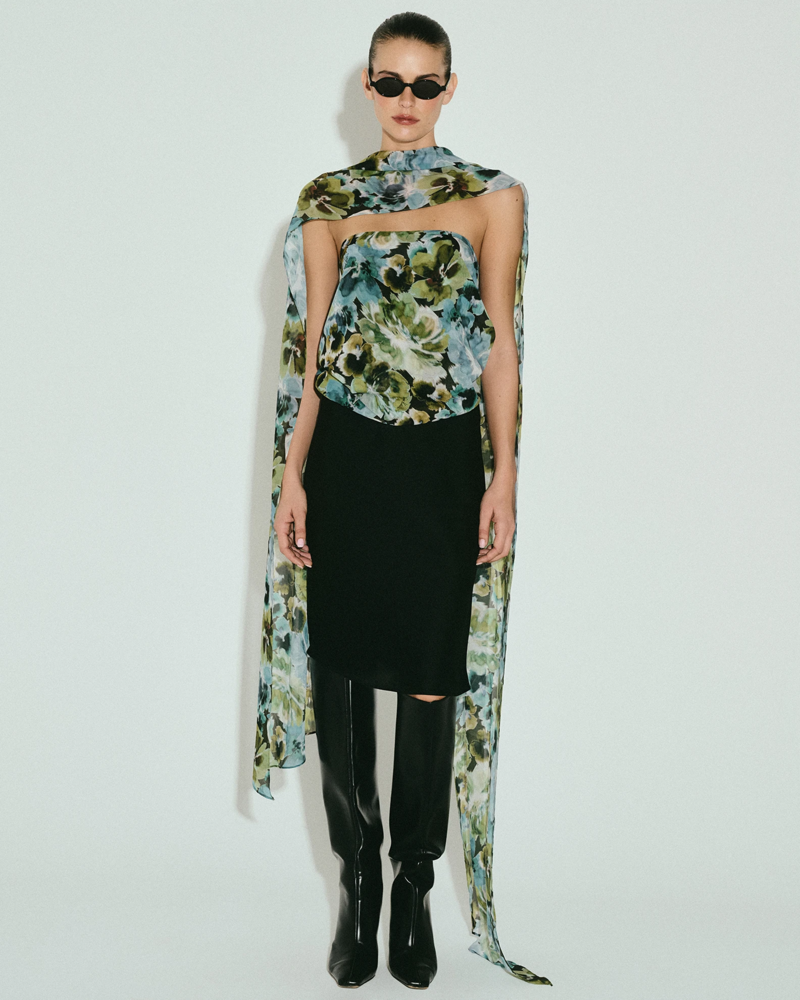 Picture of LAYERED FLORAL SKIRT SET