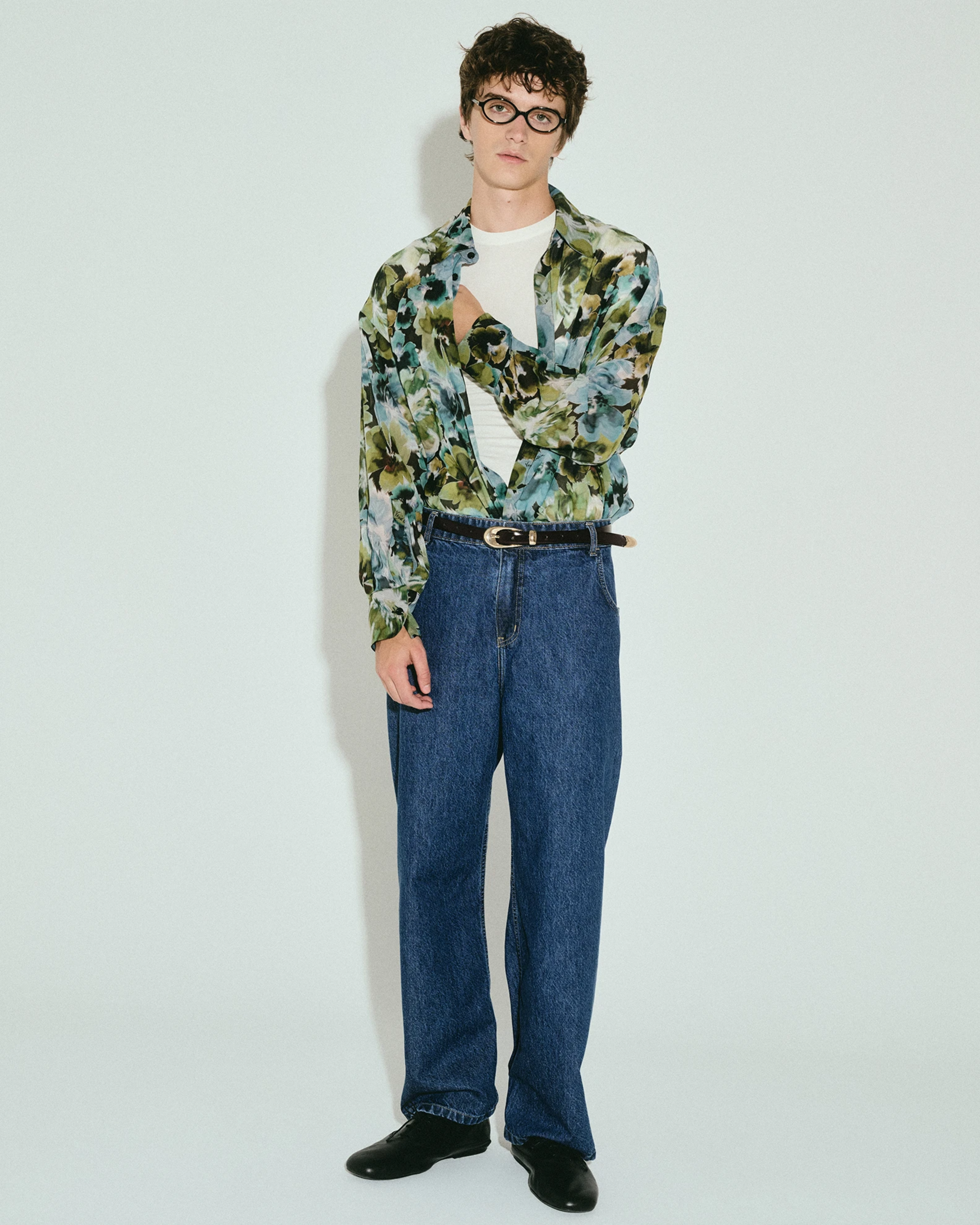Picture of WATERCOLOUR FLORAL OS SHIRT