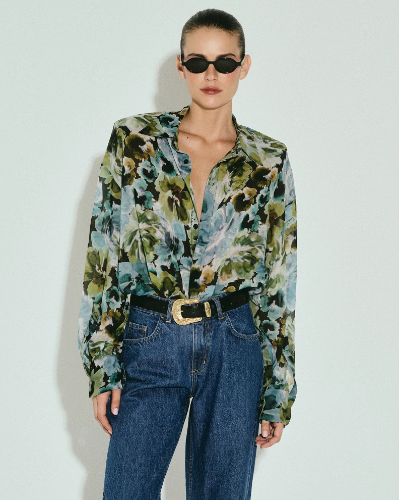 Picture of WATERCOLOUR FLORAL OS SHIRT