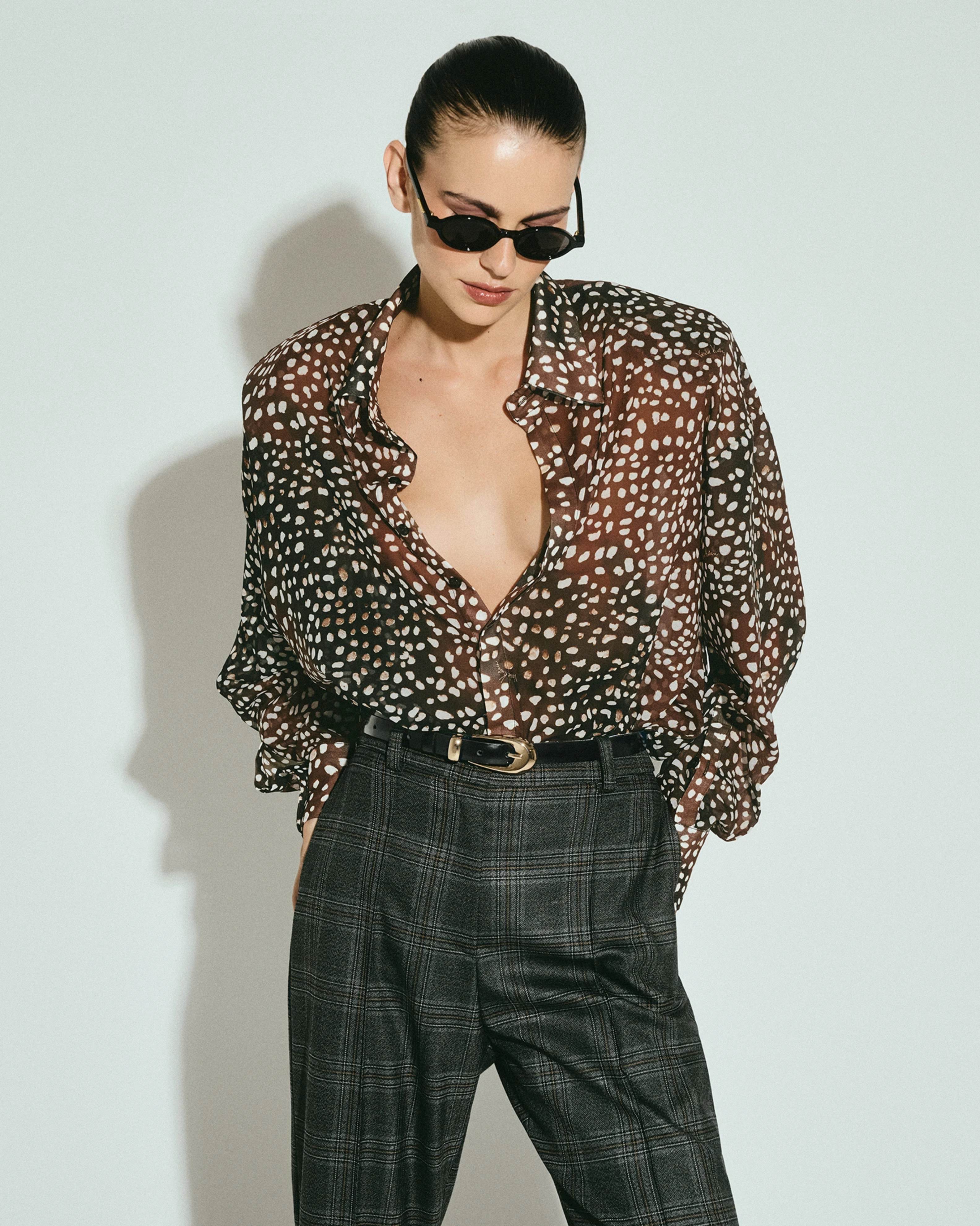 Picture of TAILORED CHECK SUIT PANTS