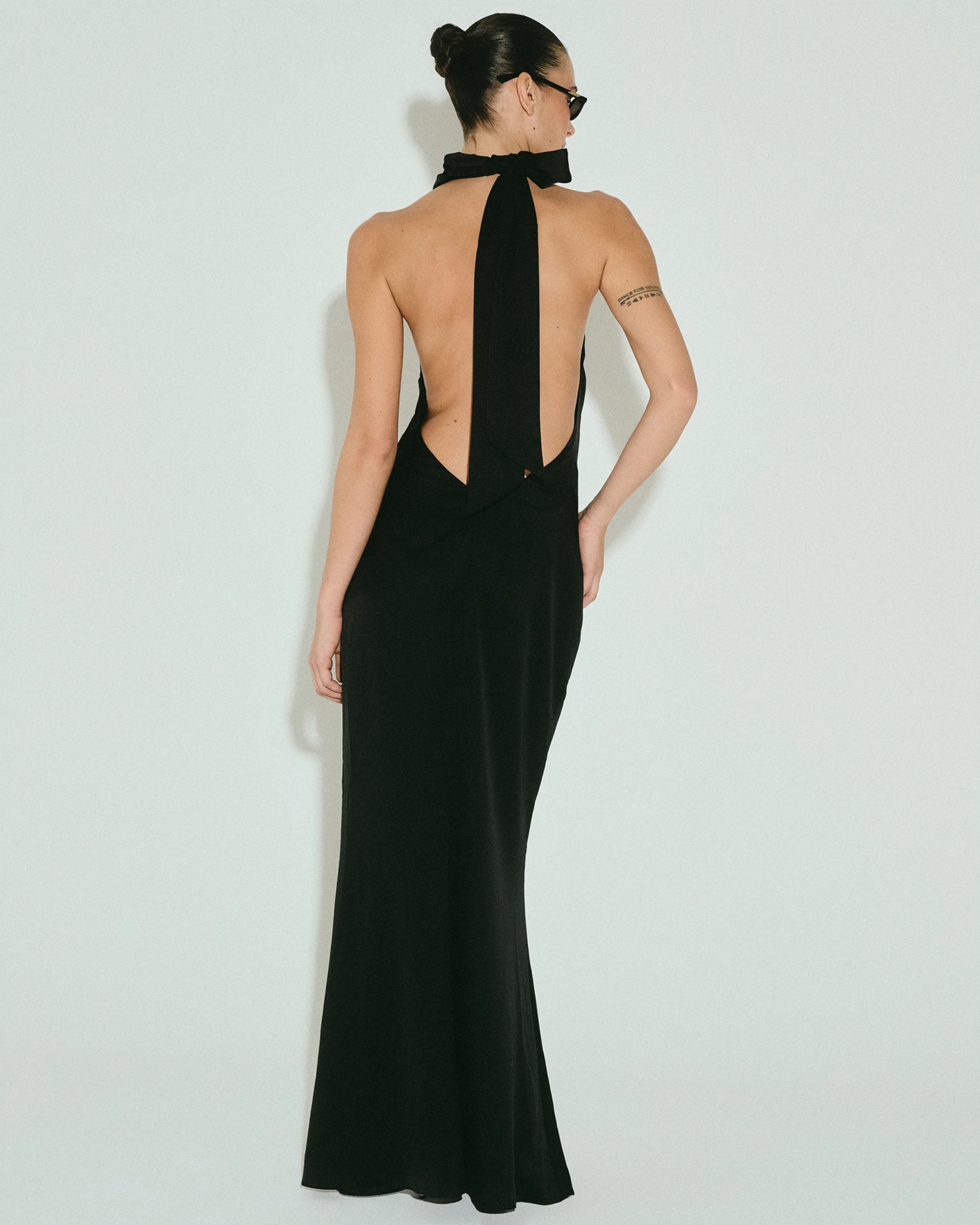 Picture of TIE-NECK SATIN GOWN