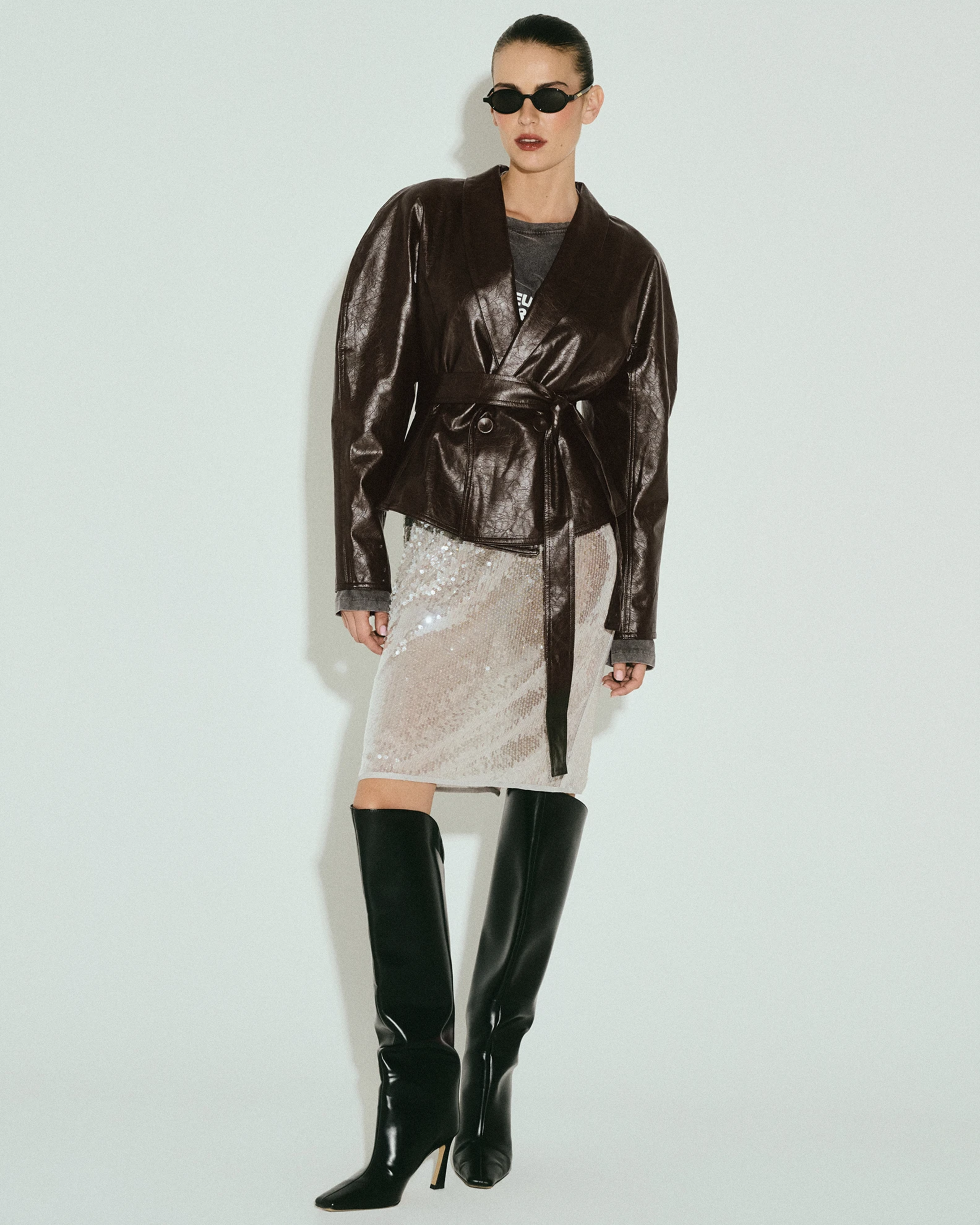 Picture of TWO-PIECE SEQUIN SKIRT