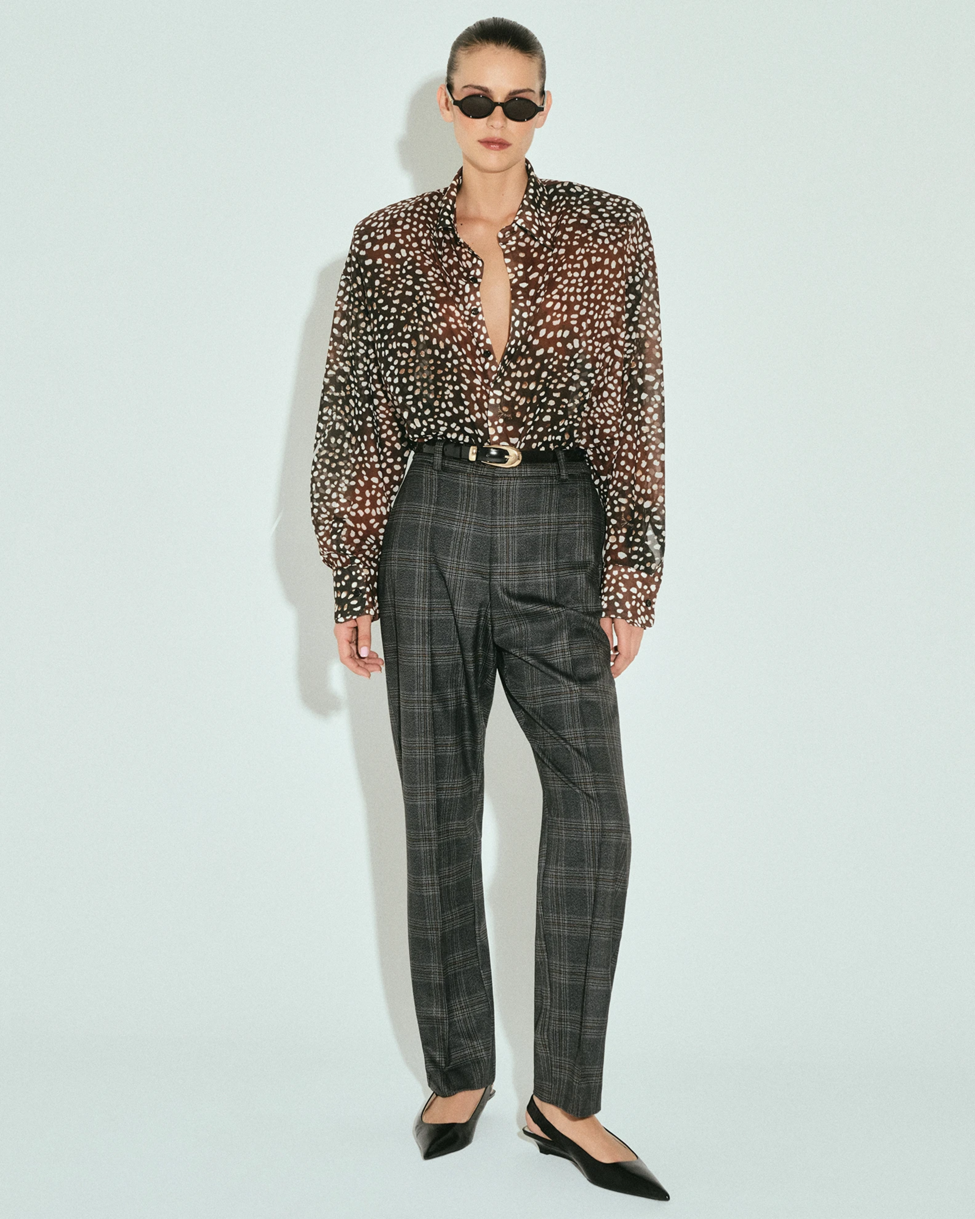 Picture of TAILORED CHECK SUIT PANTS
