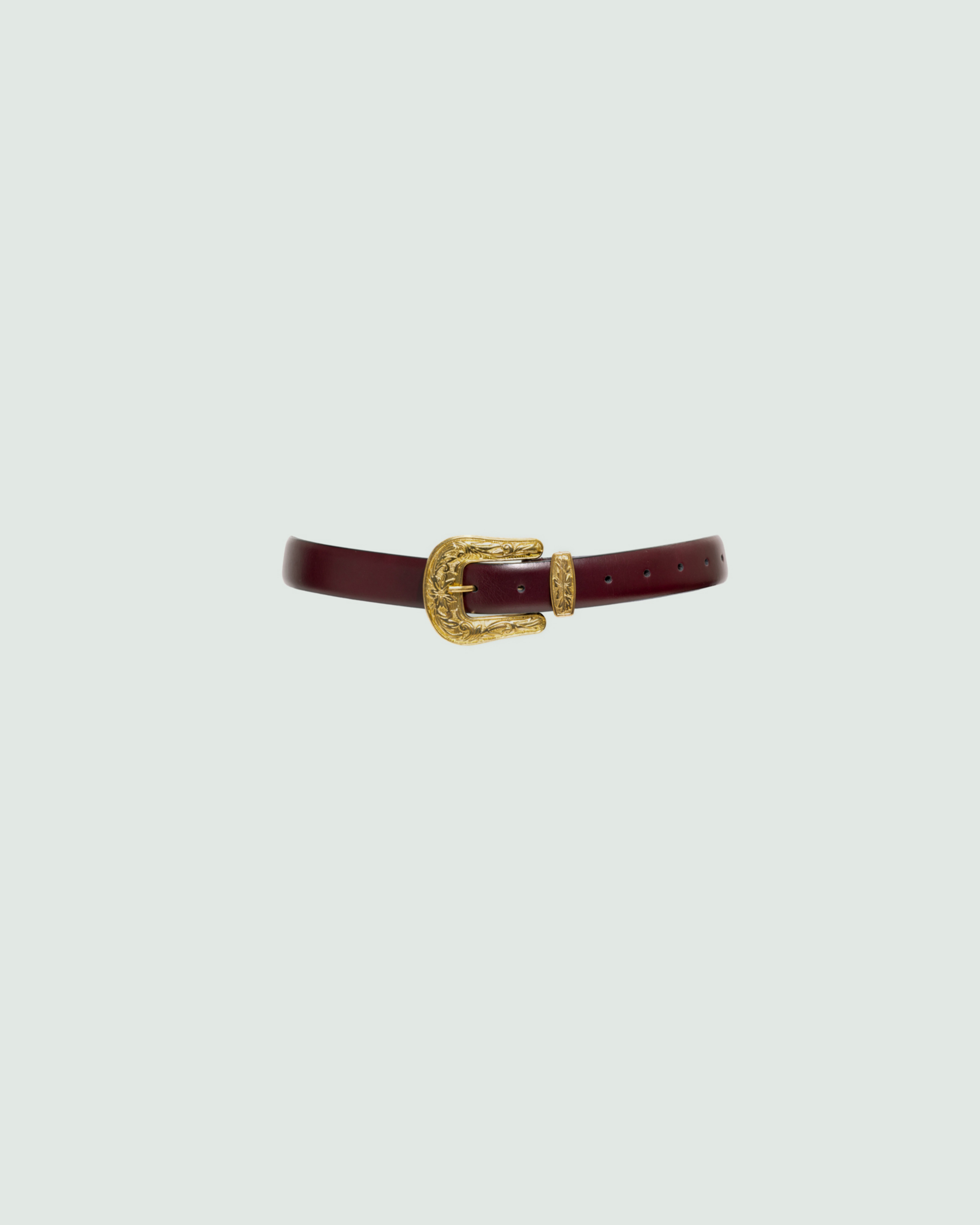 Picture of BURGUNDY LEATHER BELT