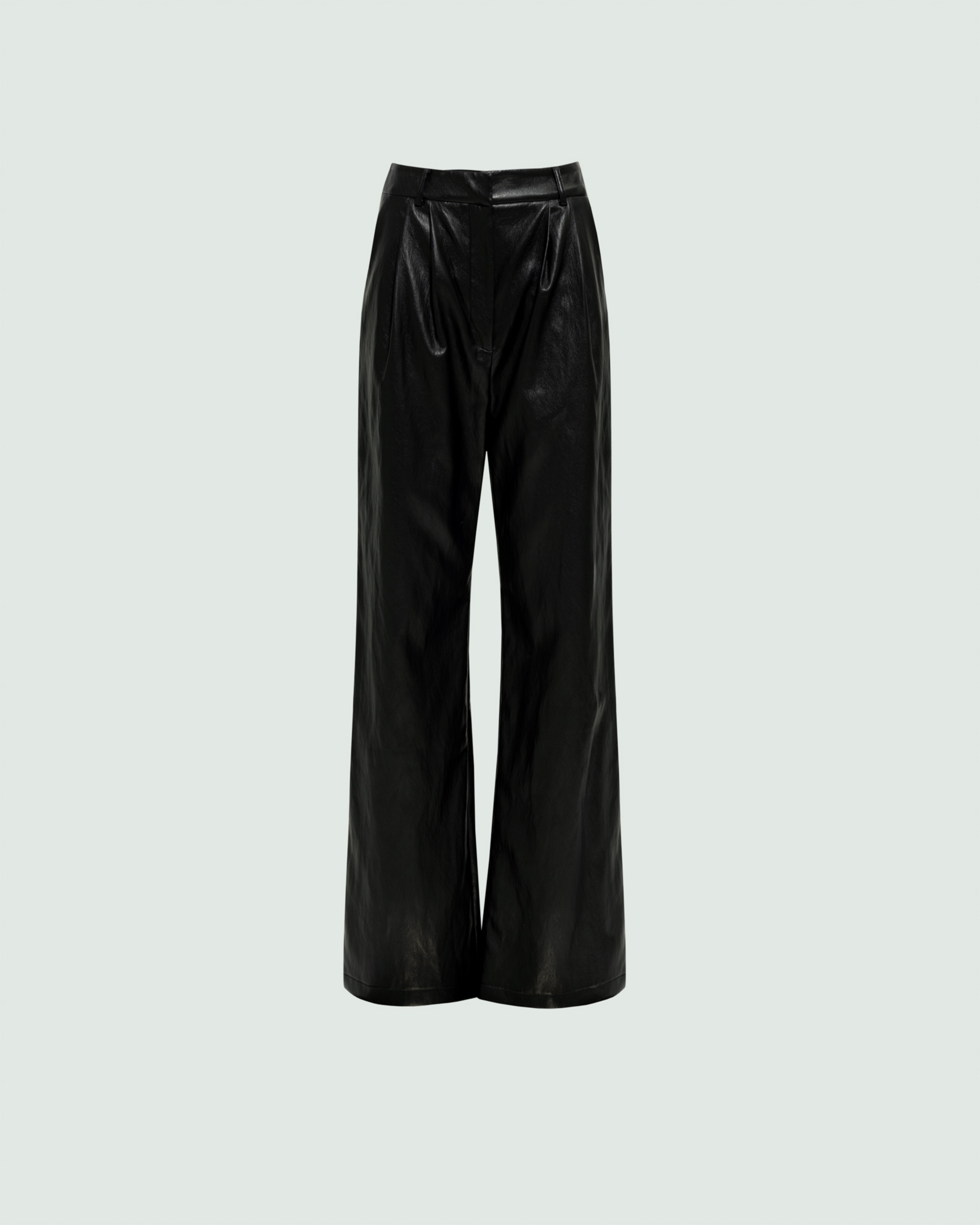 Picture of BLACK FAUX LEATHER PANTS