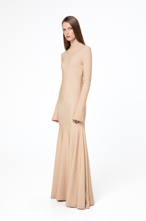 Pale High Neck Dress | Vassia Kostara